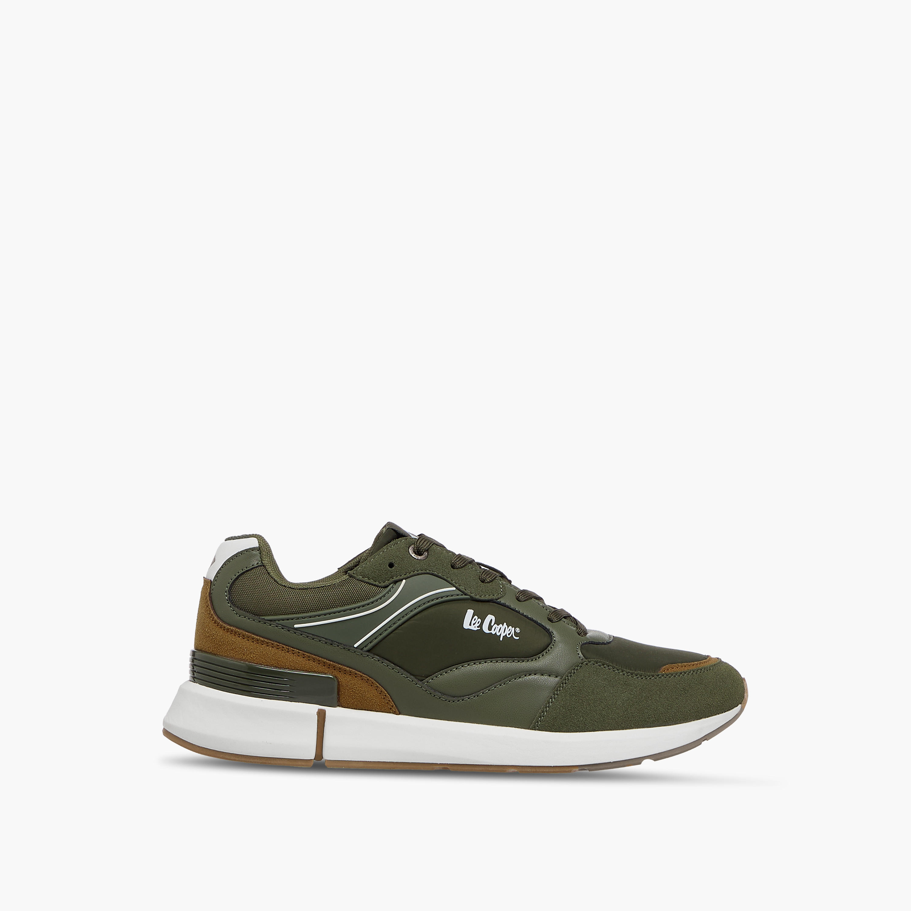 Lee Cooper Men's Panelled Lace-Up Sneakers-men-shoes-sneakers-image-4