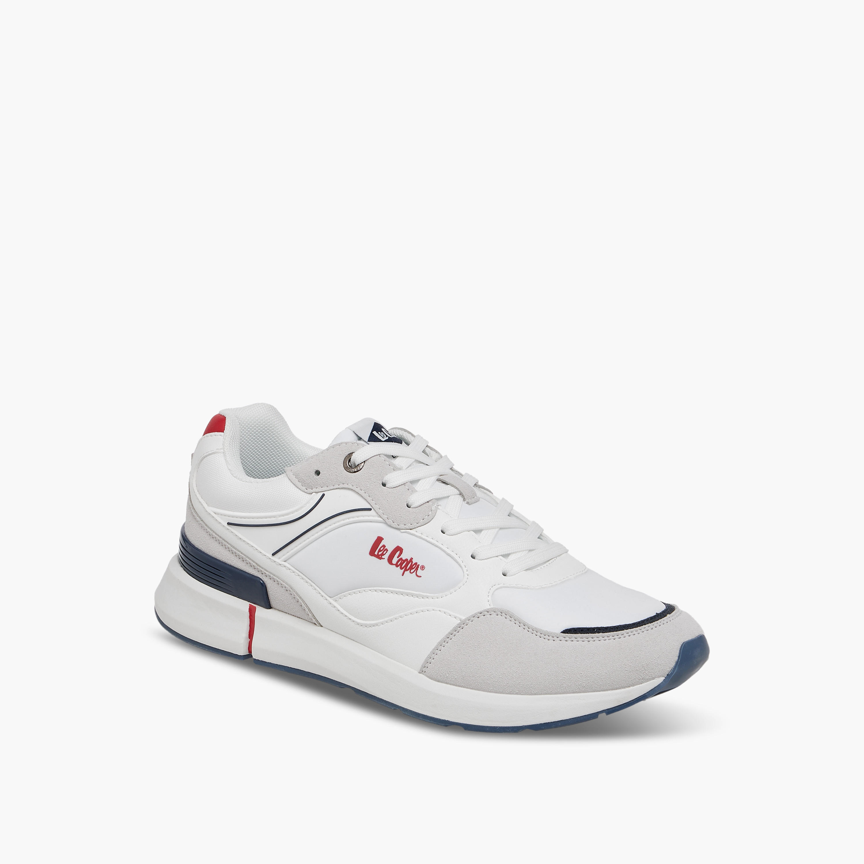 Lee Cooper Men's Panelled Lace-Up Sneakers-men-shoes-sneakers-image-2