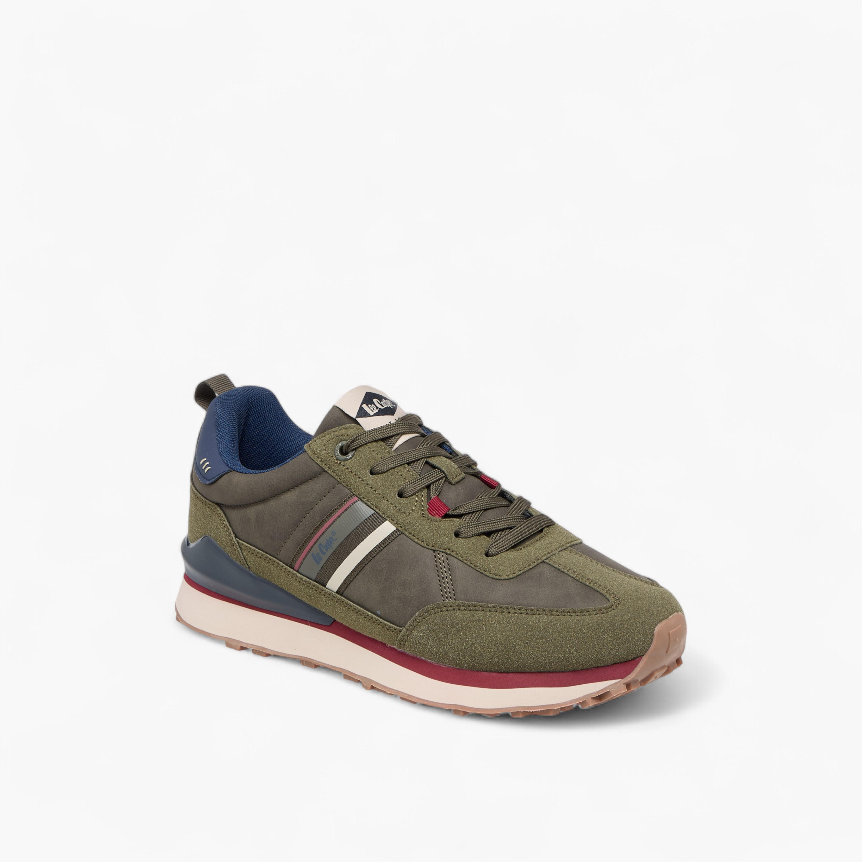 Lee Cooper Men's Panelled Sneakers with Lace-Up Closure-men-shoes-sneakers-image-2