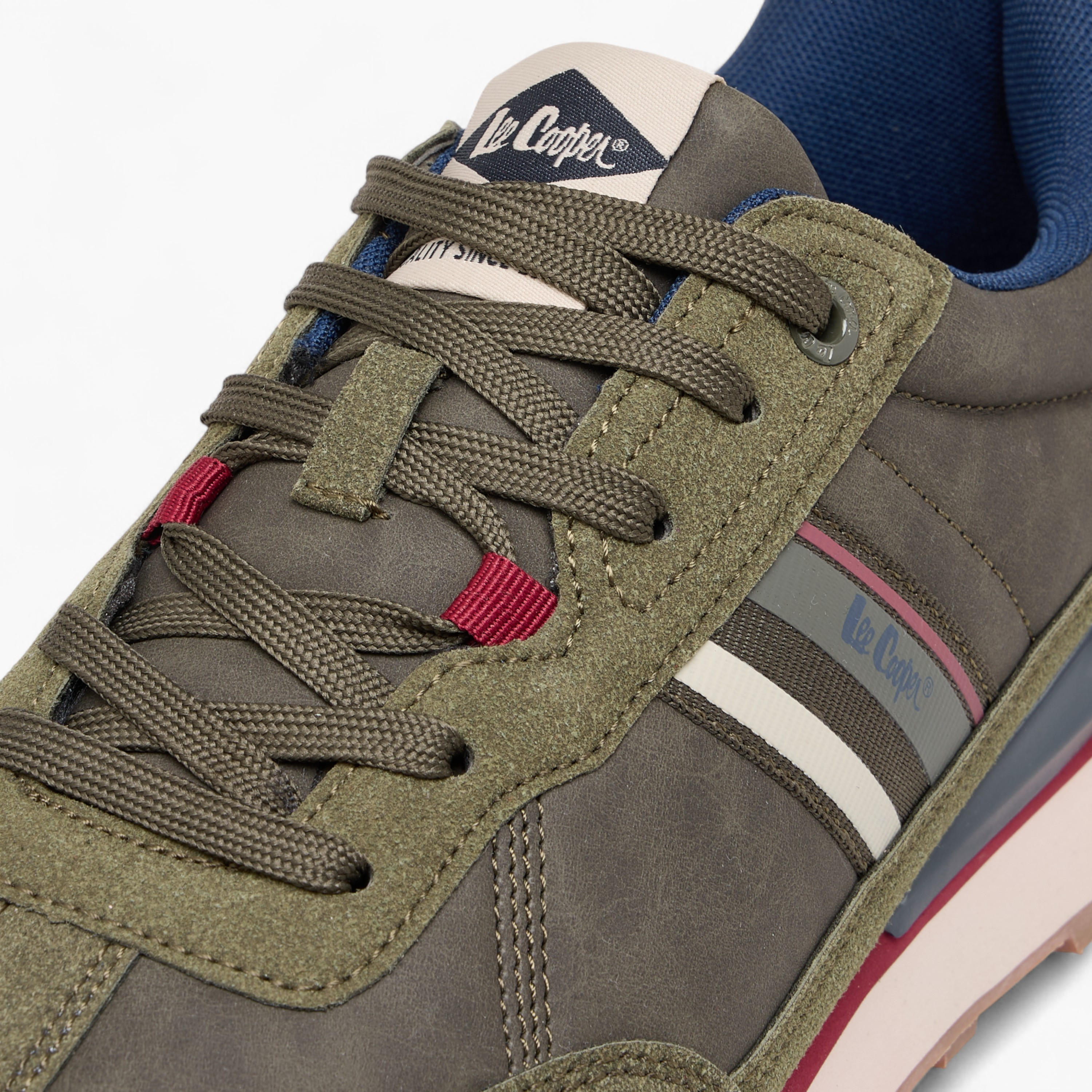 Lee Cooper Men's Panelled Sneakers with Lace-Up Closure-men-shoes-sneakers-image-4