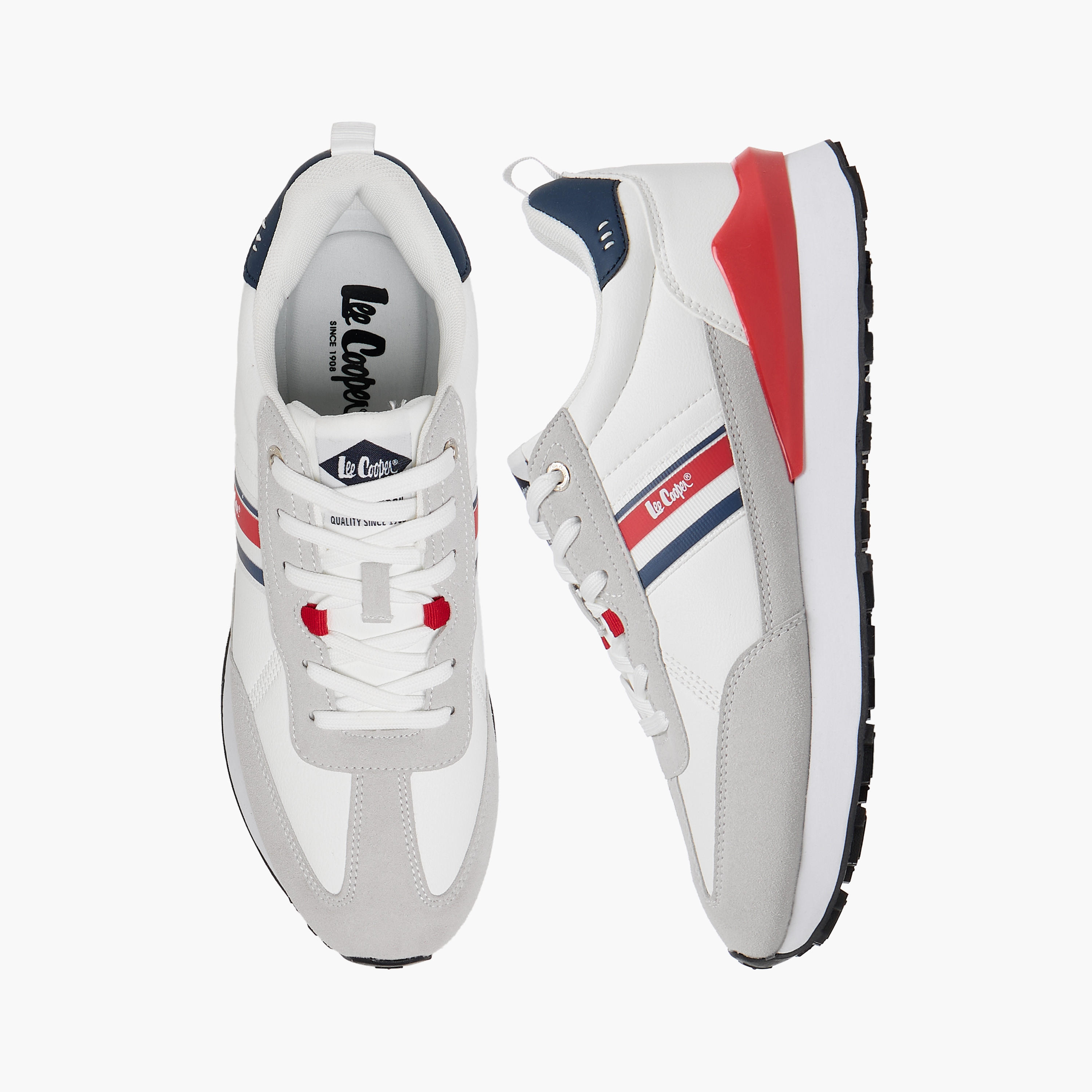 Lee Cooper Men's Panelled Sneakers with Lace-Up Closure-men-shoes-sneakers-image-1