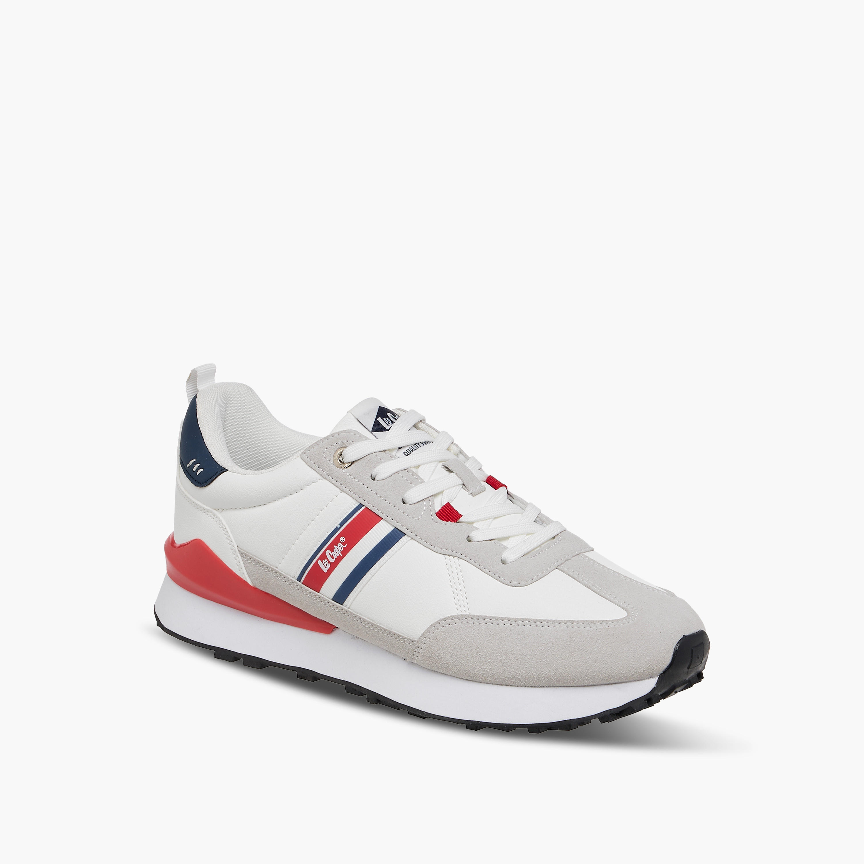 Lee Cooper Men's Panelled Sneakers with Lace-Up Closure-men-shoes-sneakers-image-2