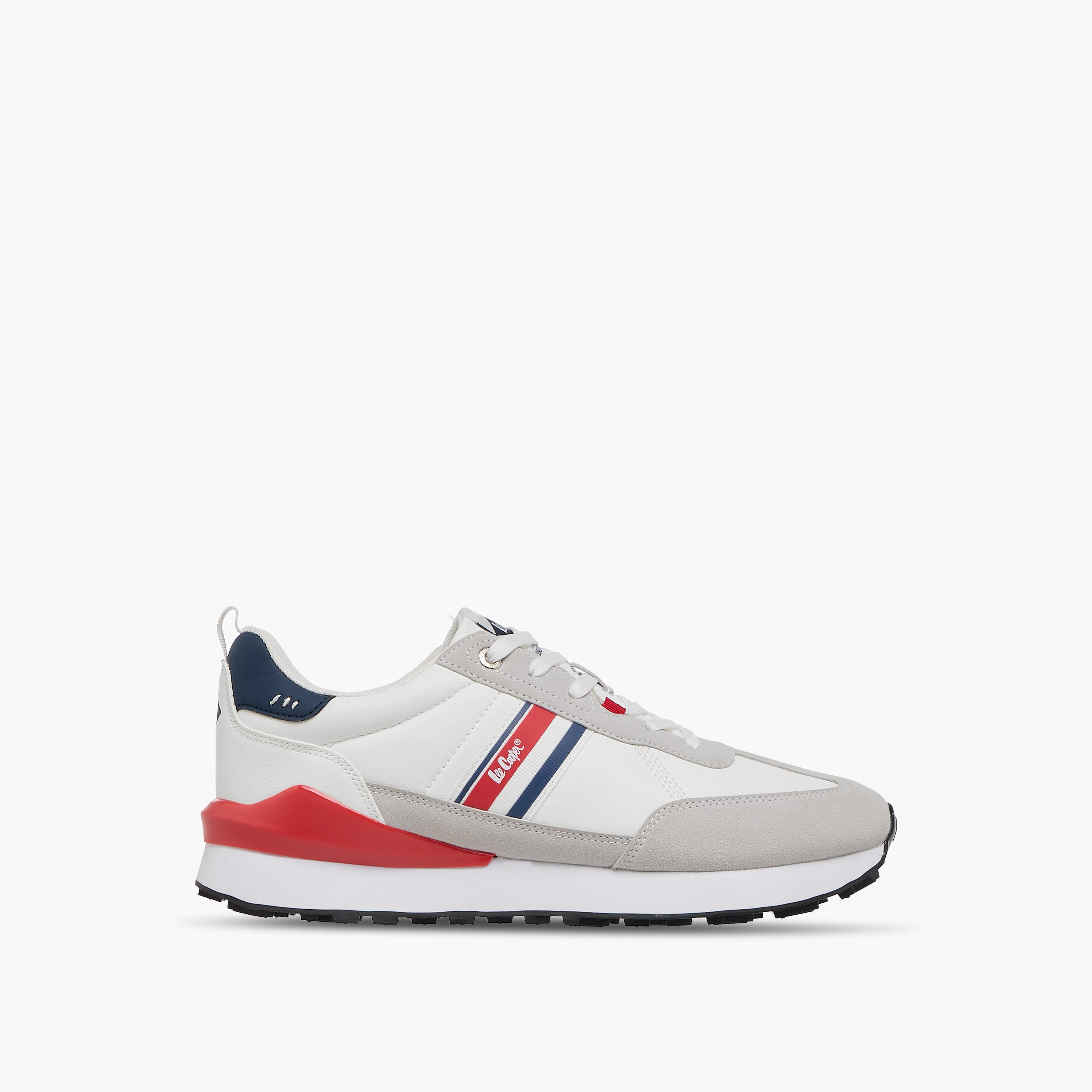 Lee Cooper Men's Panelled Sneakers with Lace-Up Closure-men-shoes-sneakers-image-3