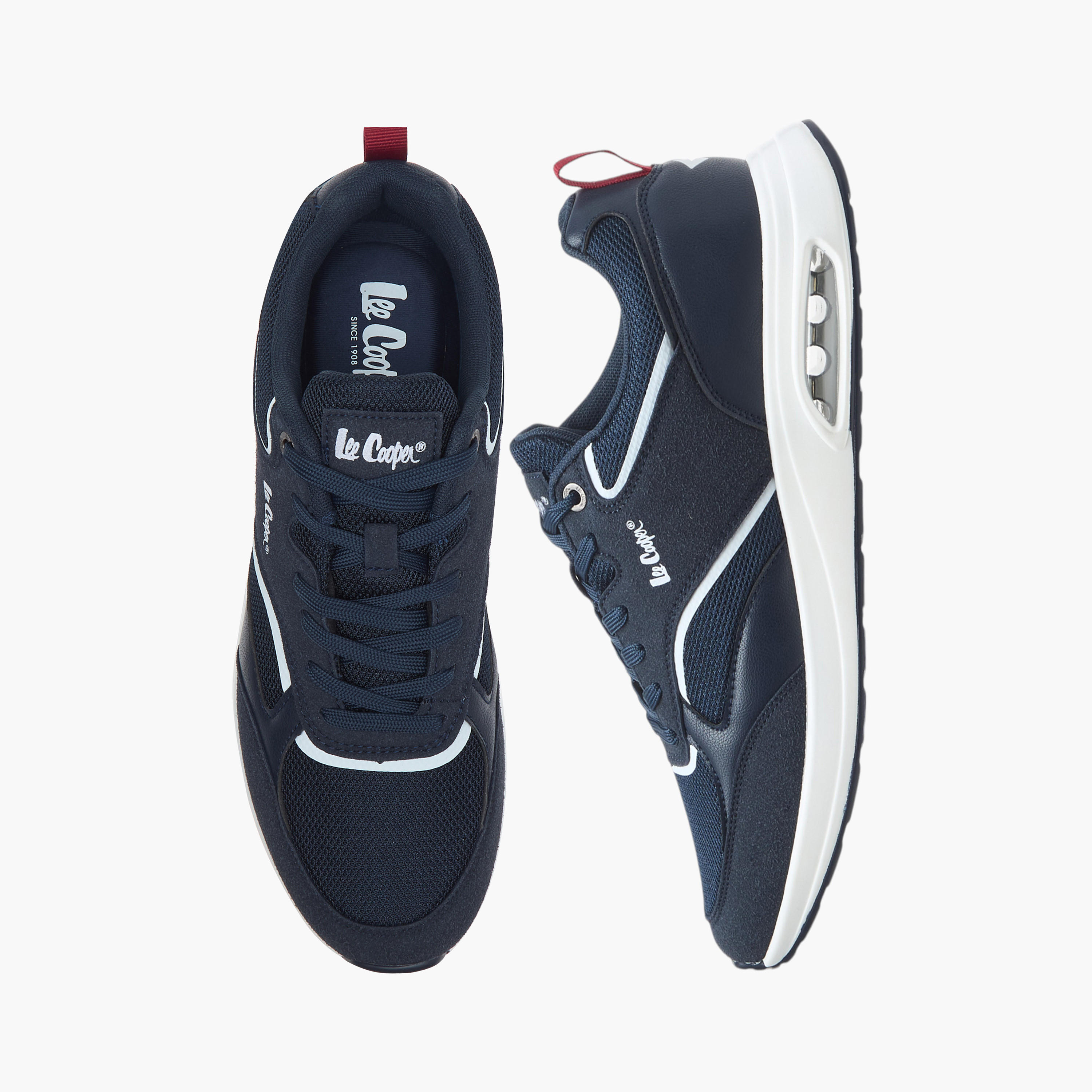 Lee Cooper Men's Panelled Lace-Up Sneakers-men-shoes-sneakers-image-1