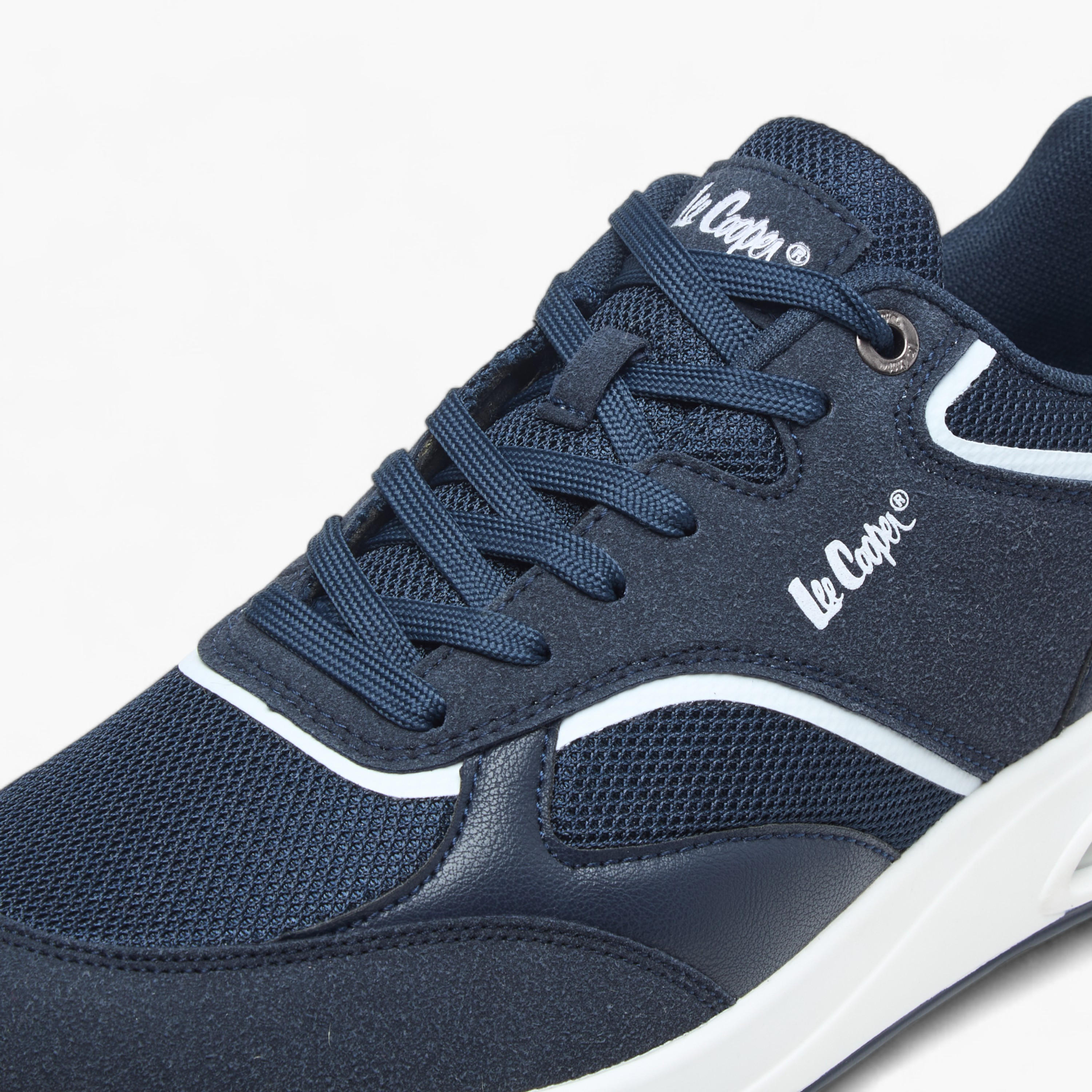 Lee Cooper Men's Panelled Lace-Up Sneakers-men-shoes-sneakers-image-4