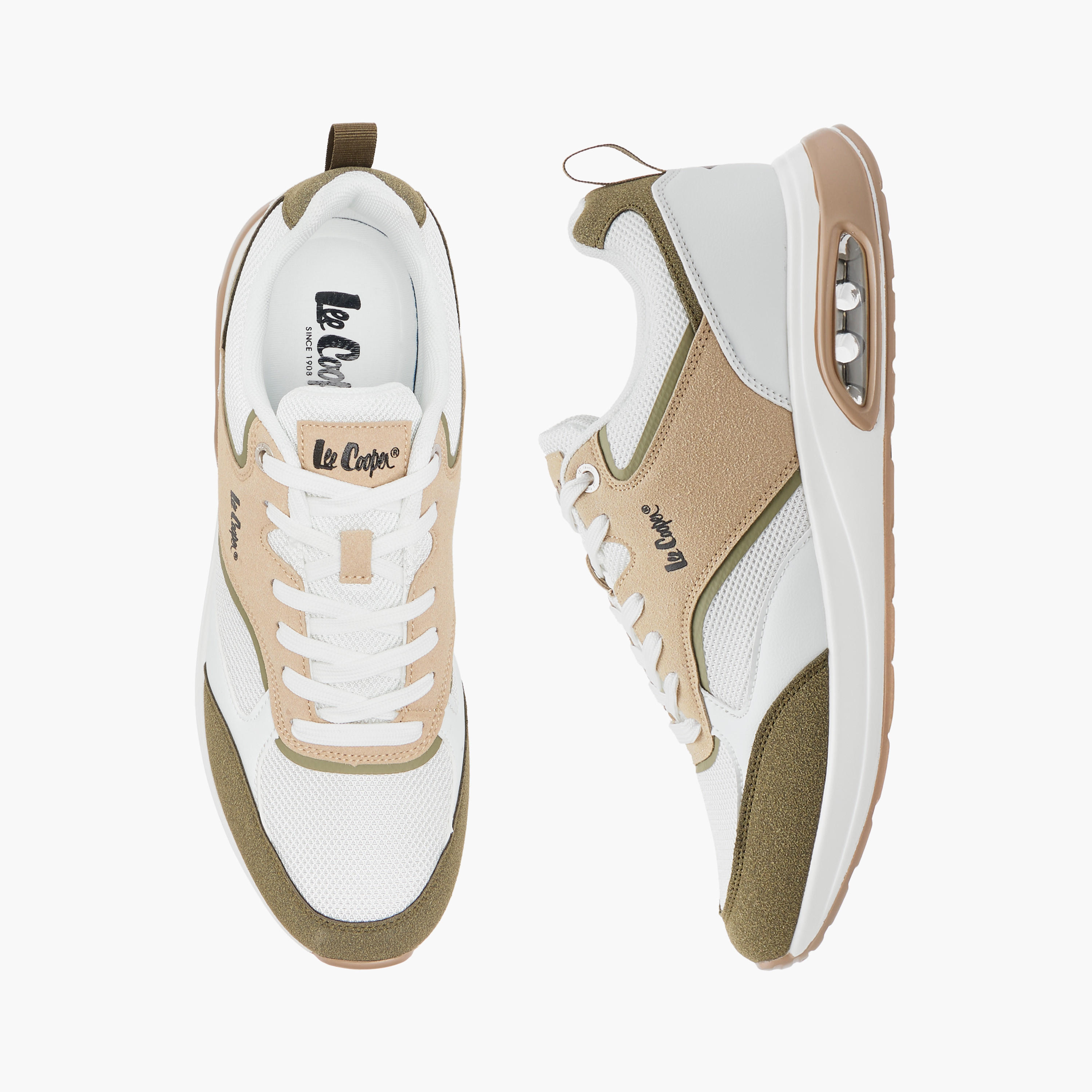 Lee Cooper Men's Panelled Lace-Up Sneakers-men-shoes-sneakers-image-1