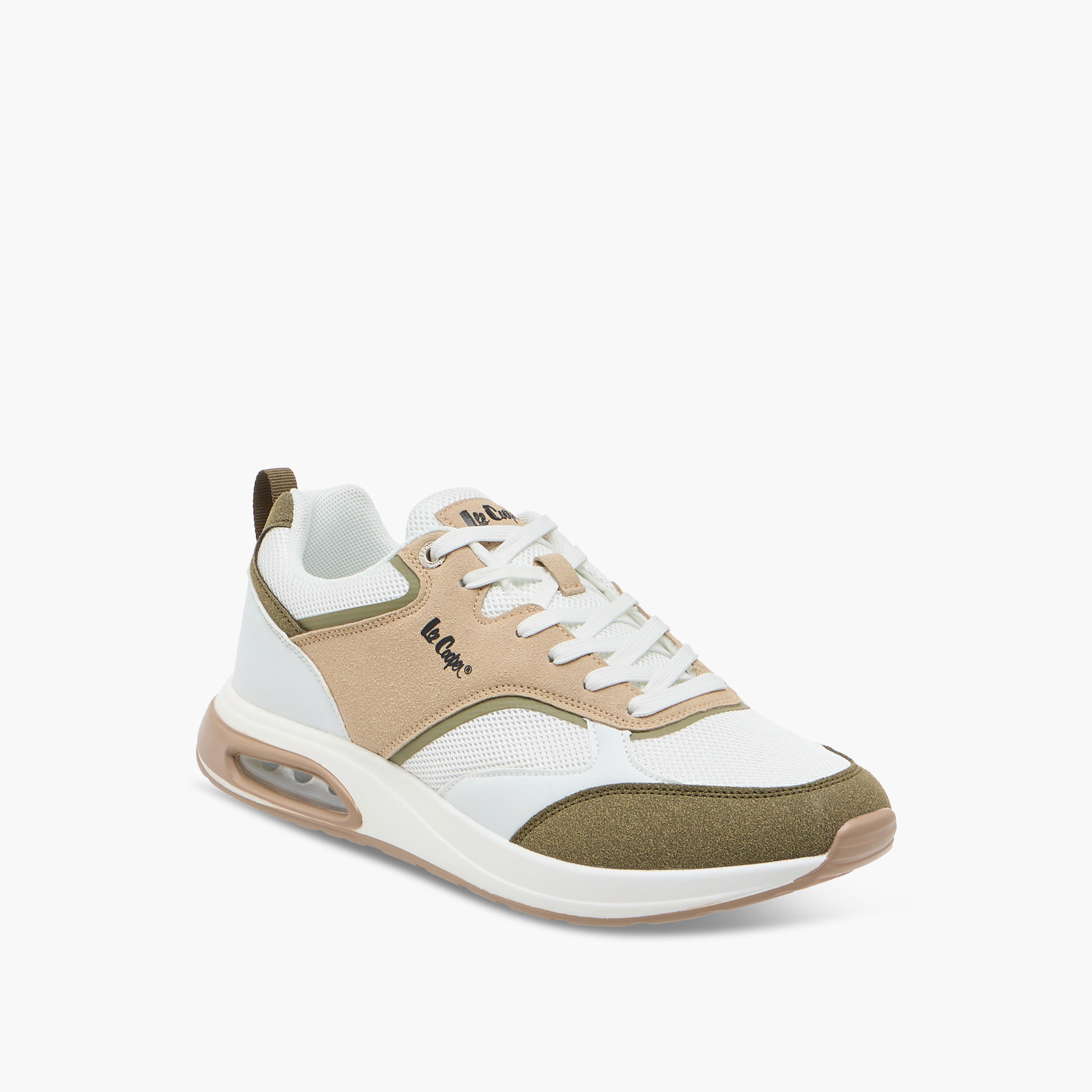 Lee Cooper Men's Panelled Lace-Up Sneakers-men-shoes-sneakers-image-2