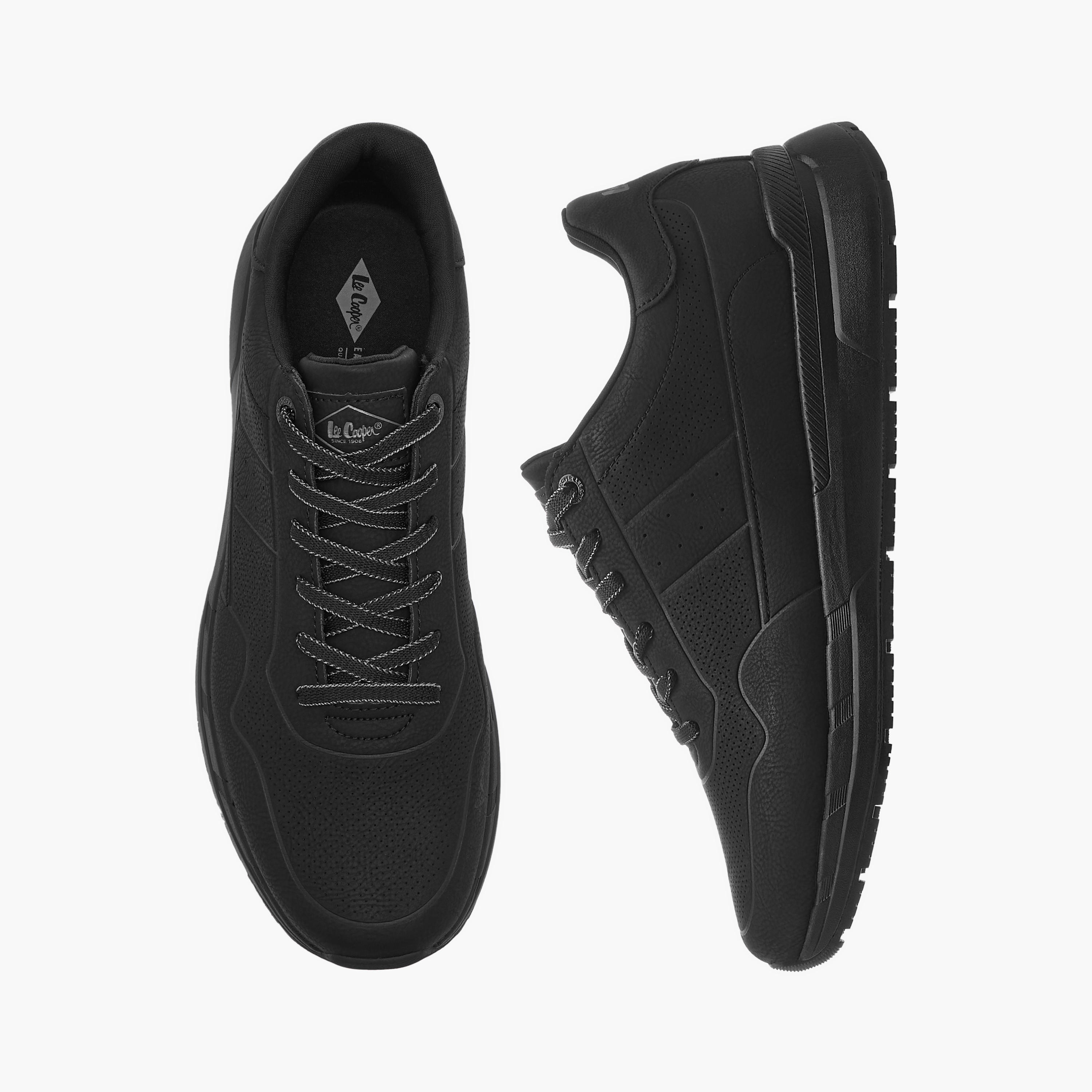 Lee Cooper Men's  Perforated Detail Lace-Up Sneakers-men-shoes-sneakers-image-1