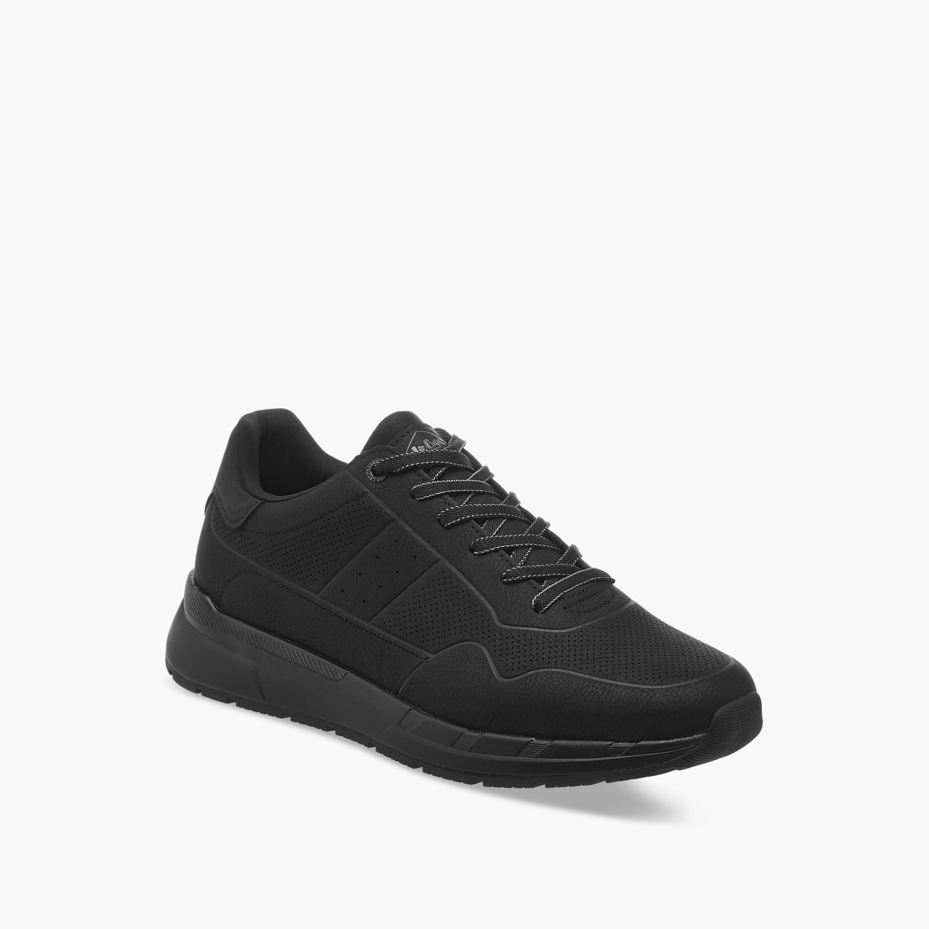 Lee Cooper Men's  Perforated Detail Lace-Up Sneakers-men-shoes-sneakers-image-2