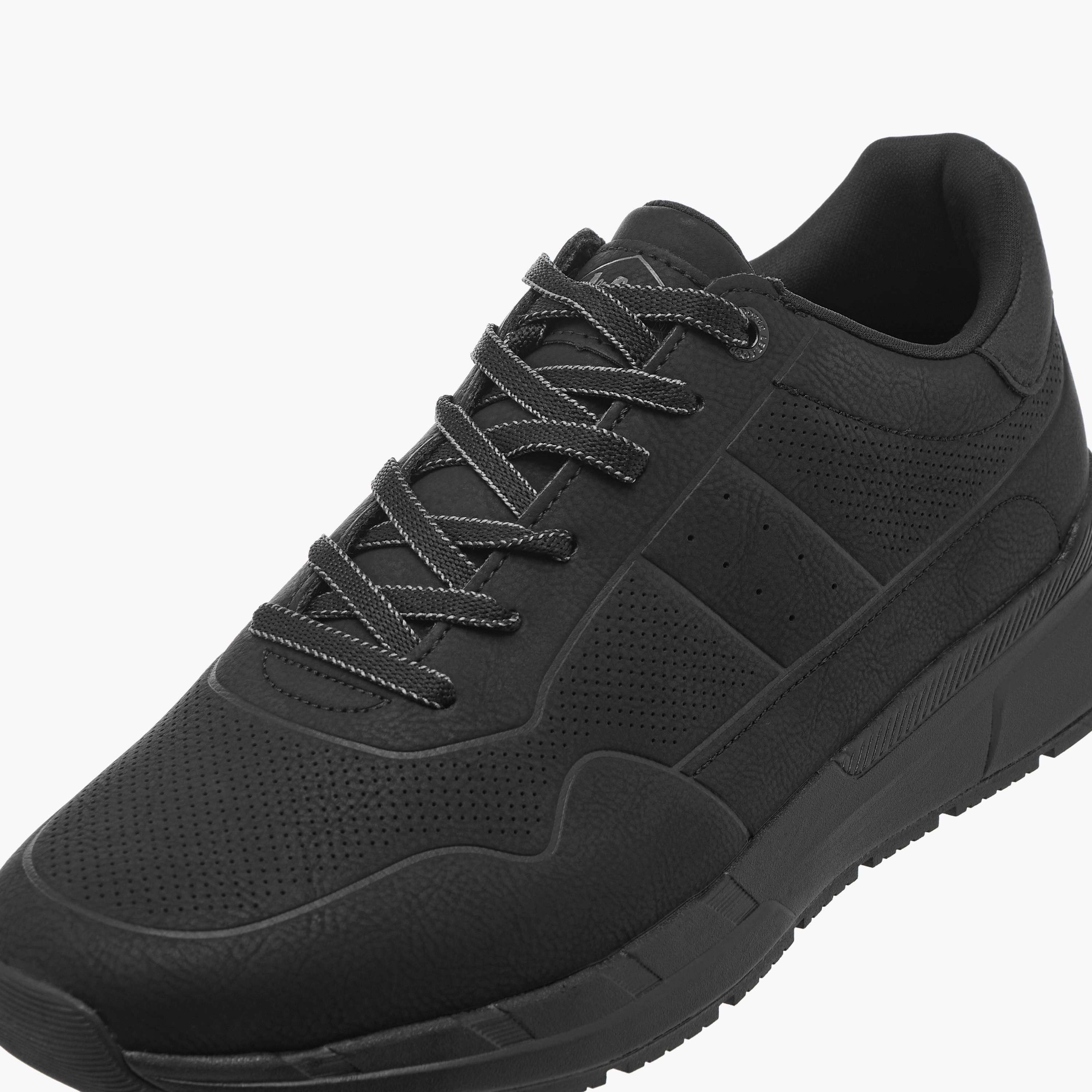 Lee Cooper Men's  Perforated Detail Lace-Up Sneakers-men-shoes-sneakers-image-4