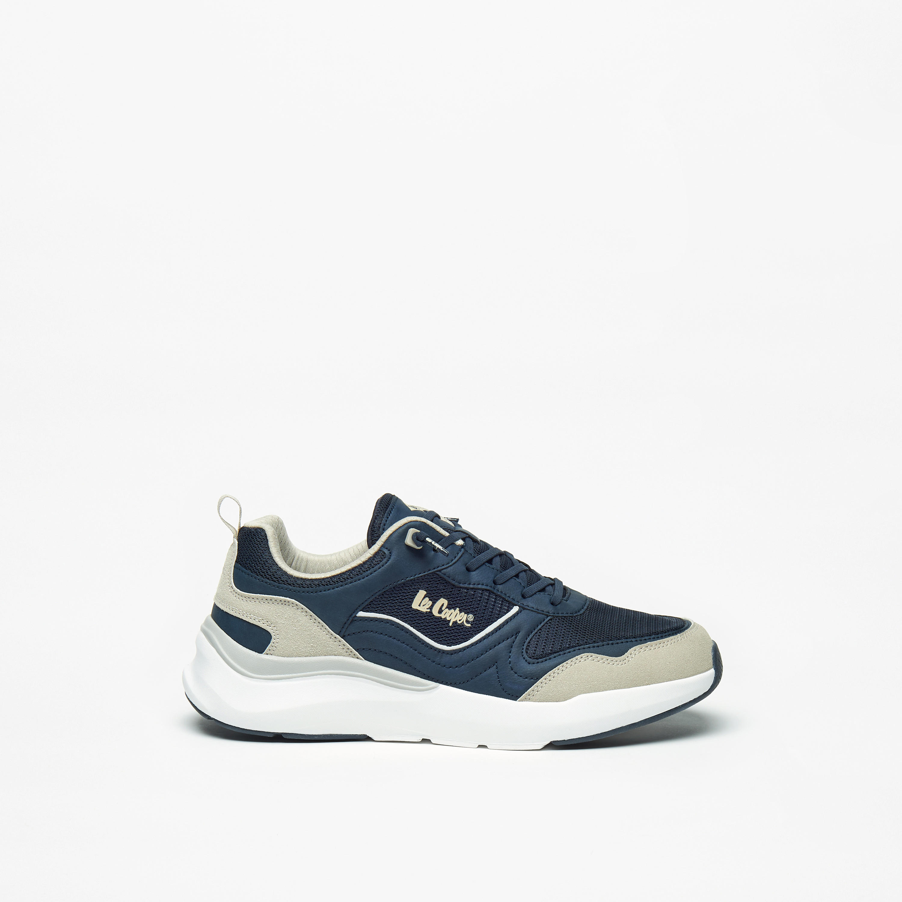 Lee Cooper Men's Textured Sneakers with Lace-Up Closure-men-shoes-sneakers-image-3