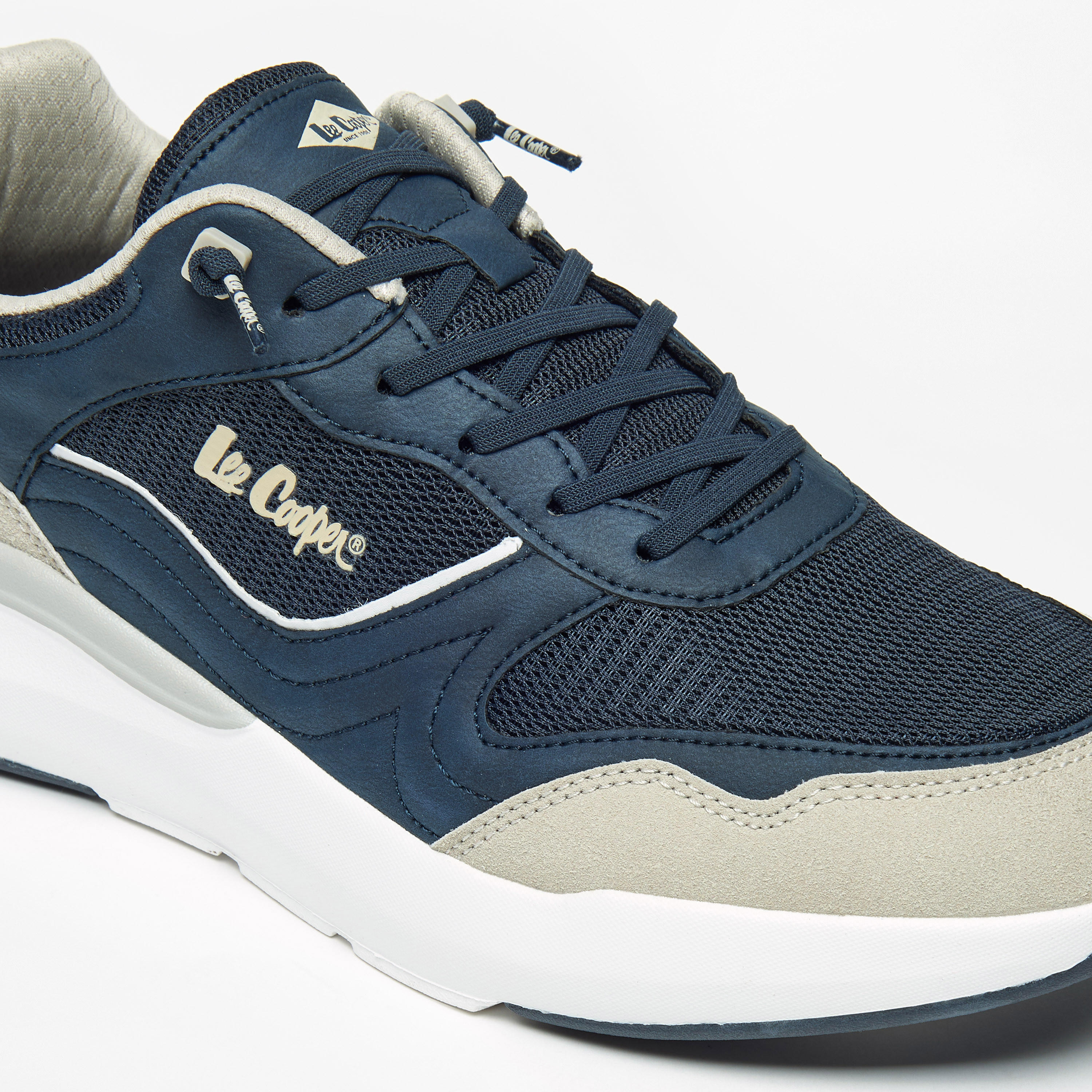 Lee Cooper Men's Textured Sneakers with Lace-Up Closure-men-shoes-sneakers-image-5