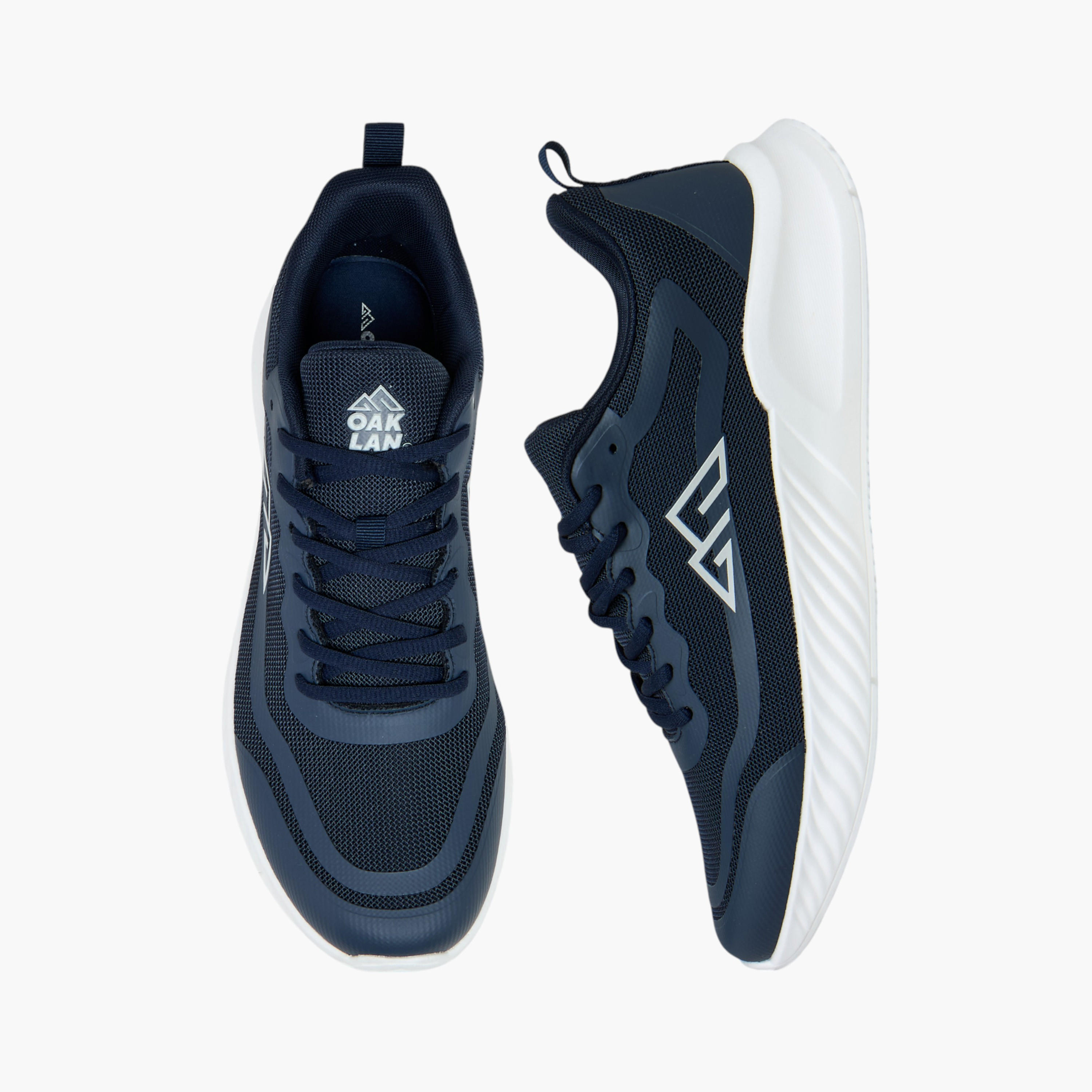 Oaklan by Shoexpress Panelled Lace-Up Sports Shoes with Pull Tab-sports-men-shoes-image-1