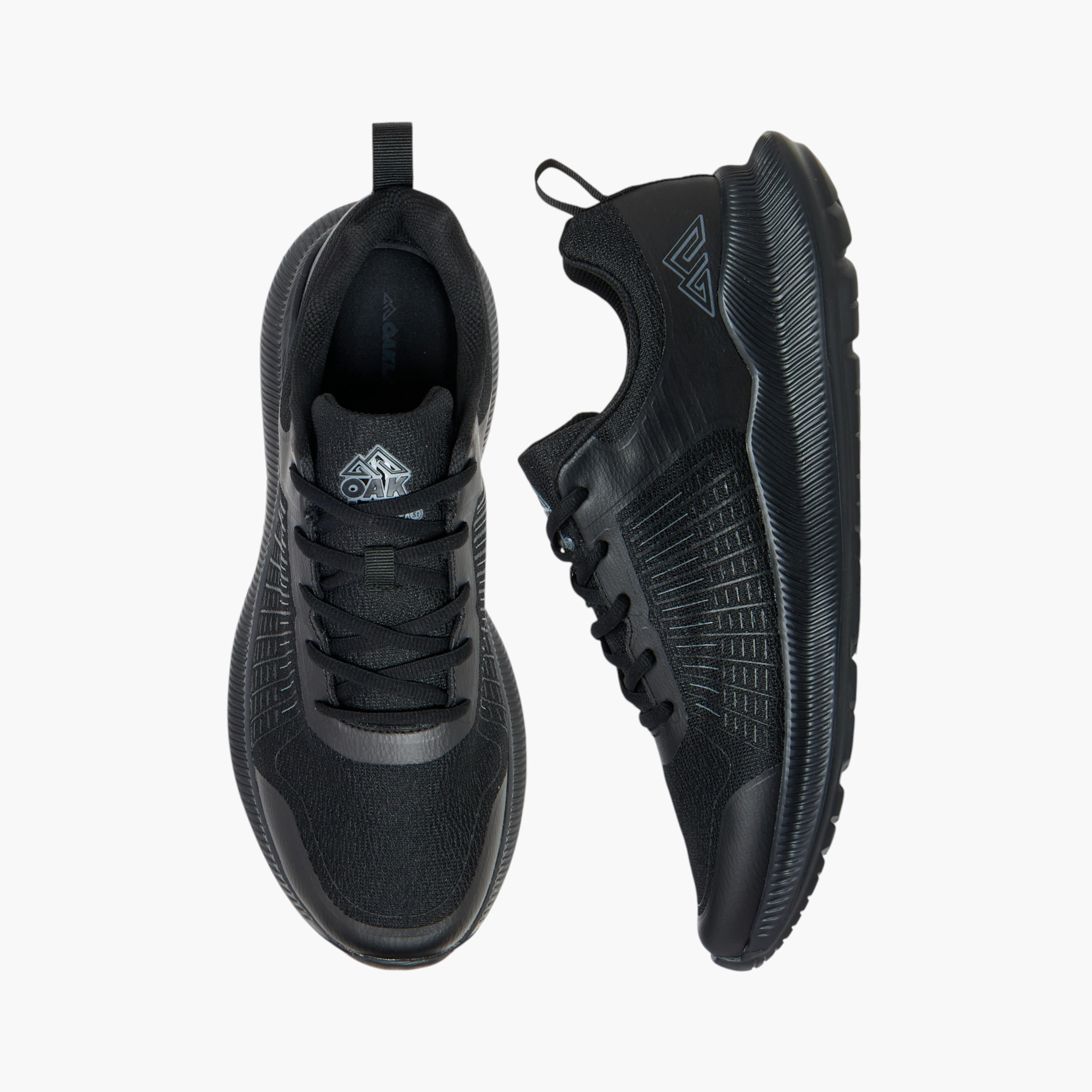 Oaklan by Shoexpress Panelled Lace-Up Sports Shoes with Pull Tab-sports-men-shoes-image-1