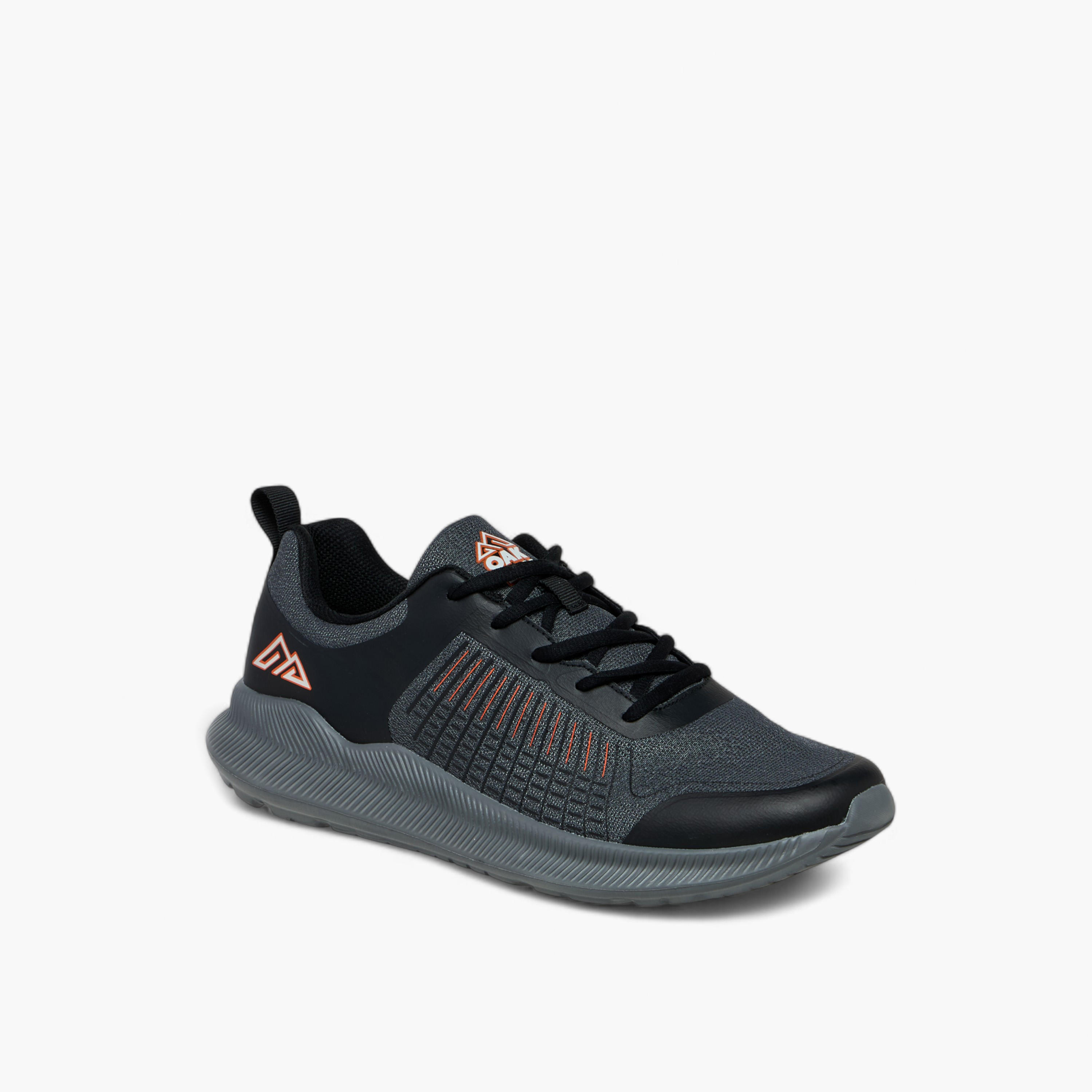 Oaklan by Shoexpress Panelled Lace-Up Sports Shoes with Pull Tab-sports-men-shoes-image-2