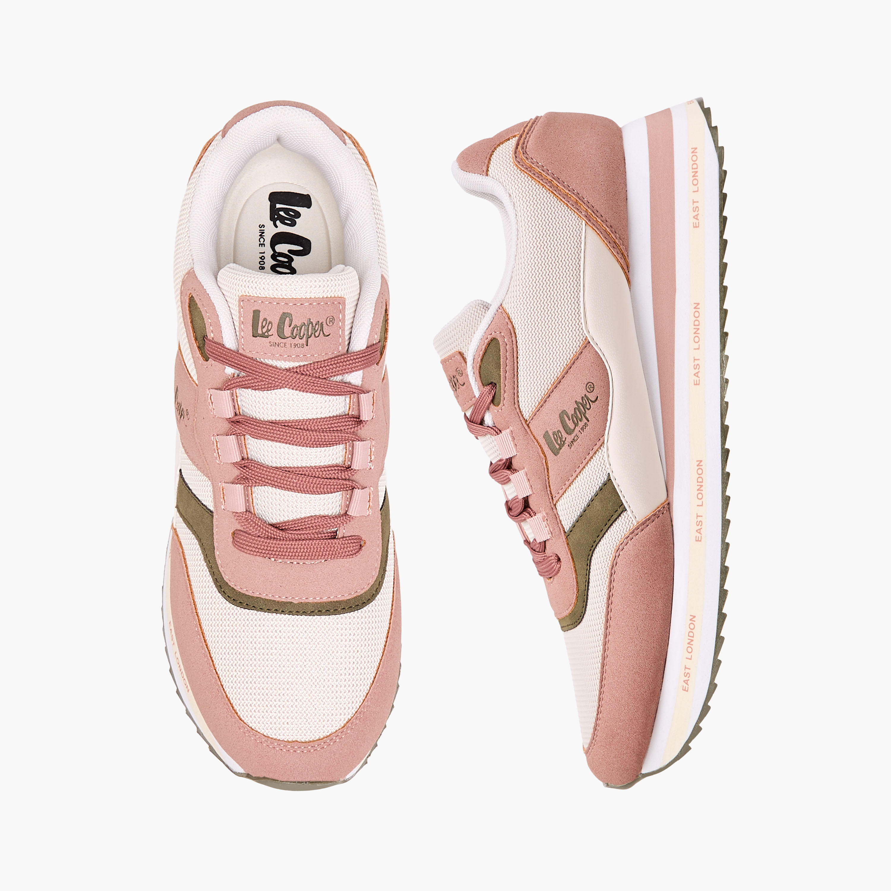 Lee Cooper Women's Logo Print Lace-Up Sneakers-women-shoes-sneakers-image-1