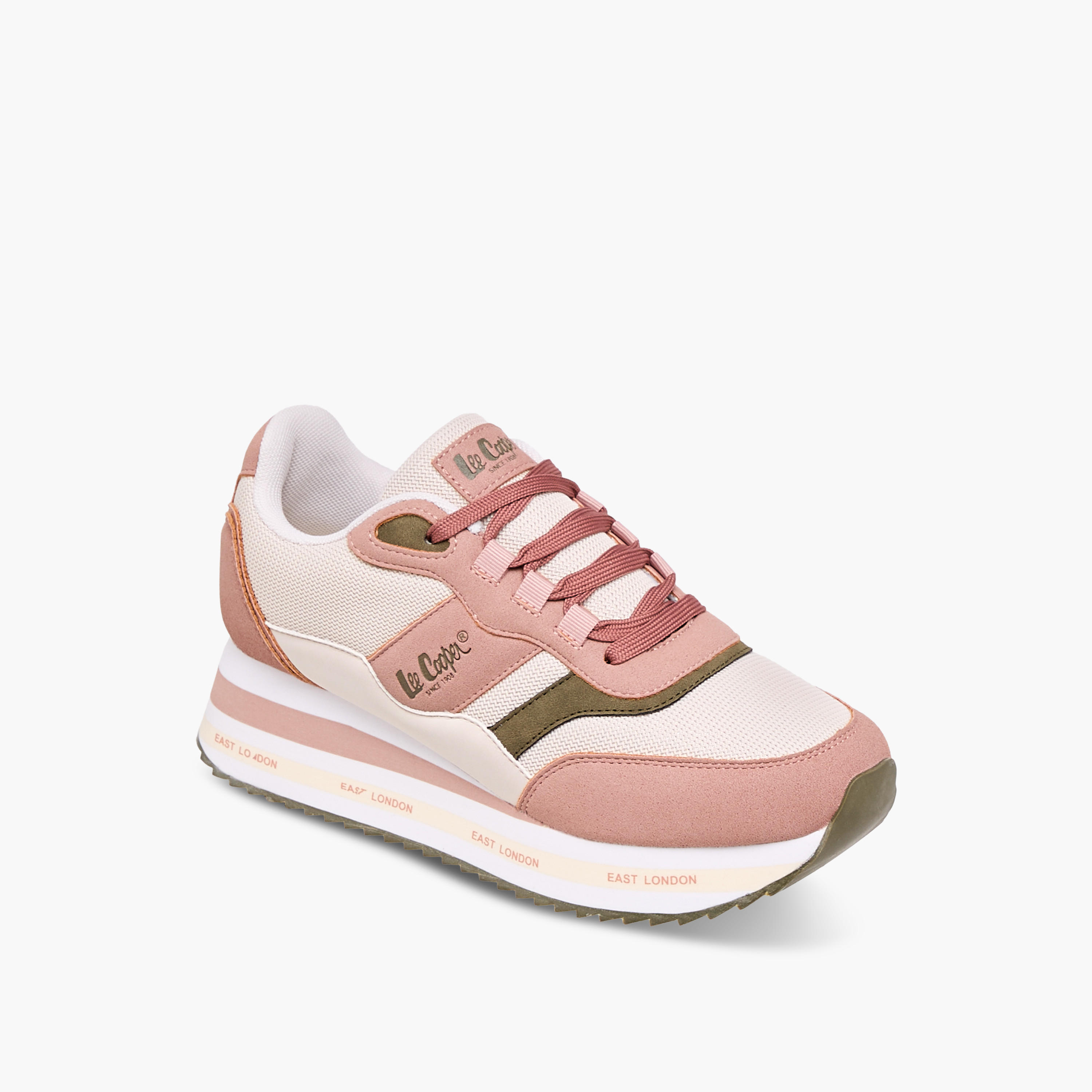 Lee Cooper Women's Logo Print Lace-Up Sneakers-women-shoes-sneakers-image-2