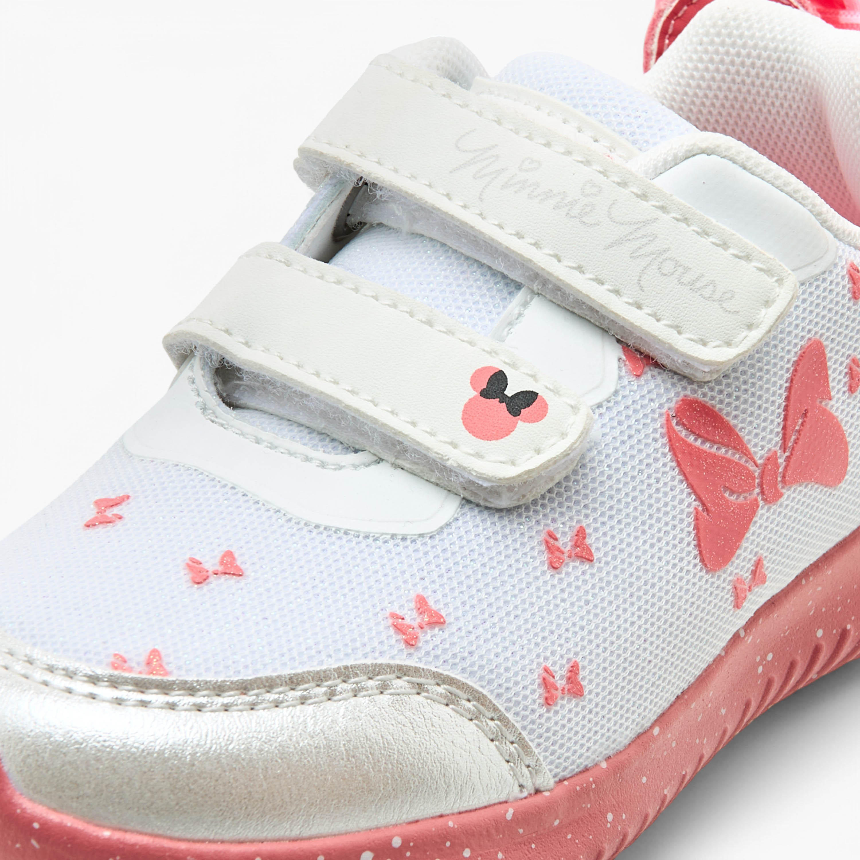 حذاء سنيكرز بشريط إغلاق لاصق وطبعات ميني ماوس من ديزني-girls-shoes-sneakers-image-4