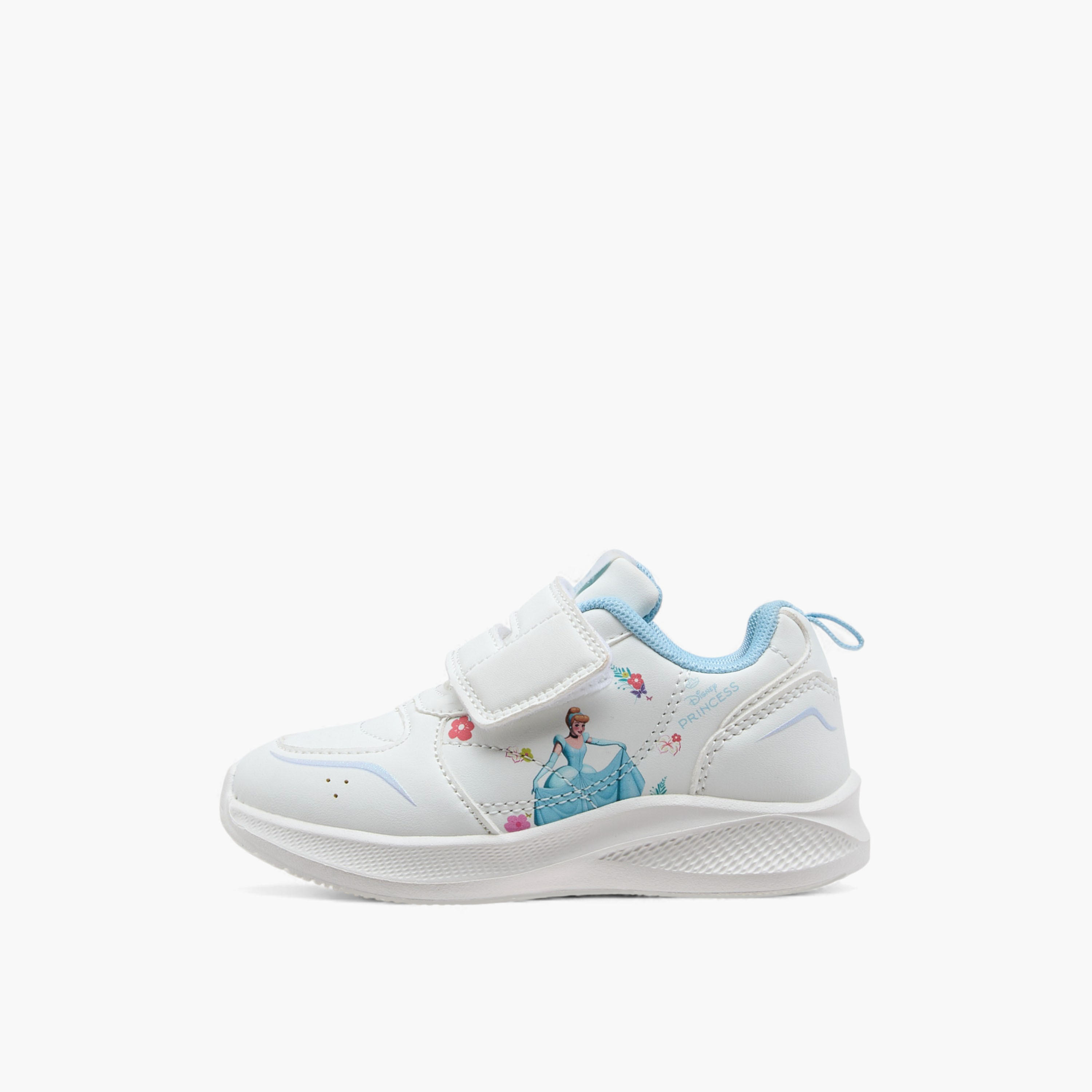Disney Cinderella Print Sneakers with Hook and Loop Closure-girls-shoes-sneakers-image-2