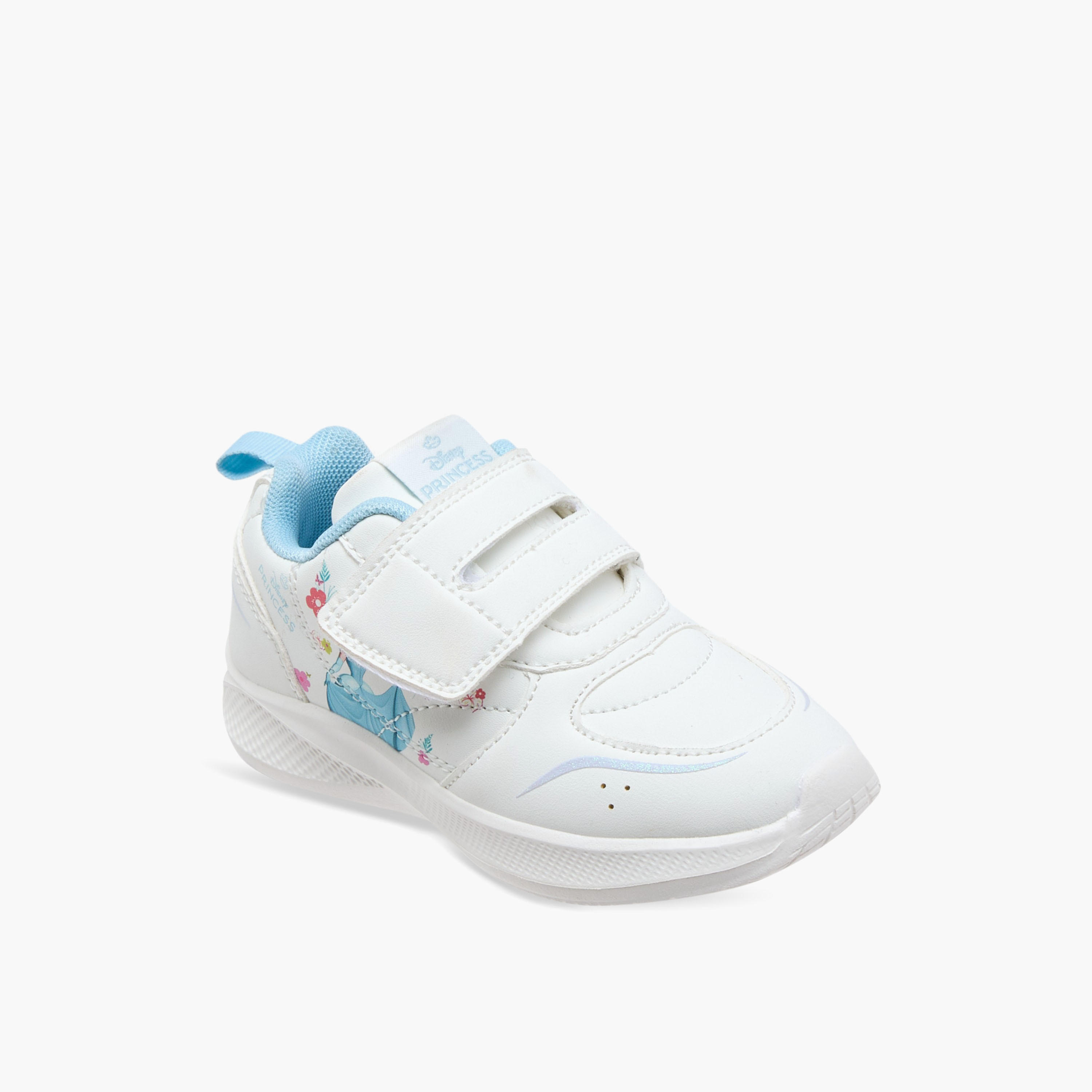 Disney Cinderella Print Sneakers with Hook and Loop Closure-girls-shoes-sneakers-image-3