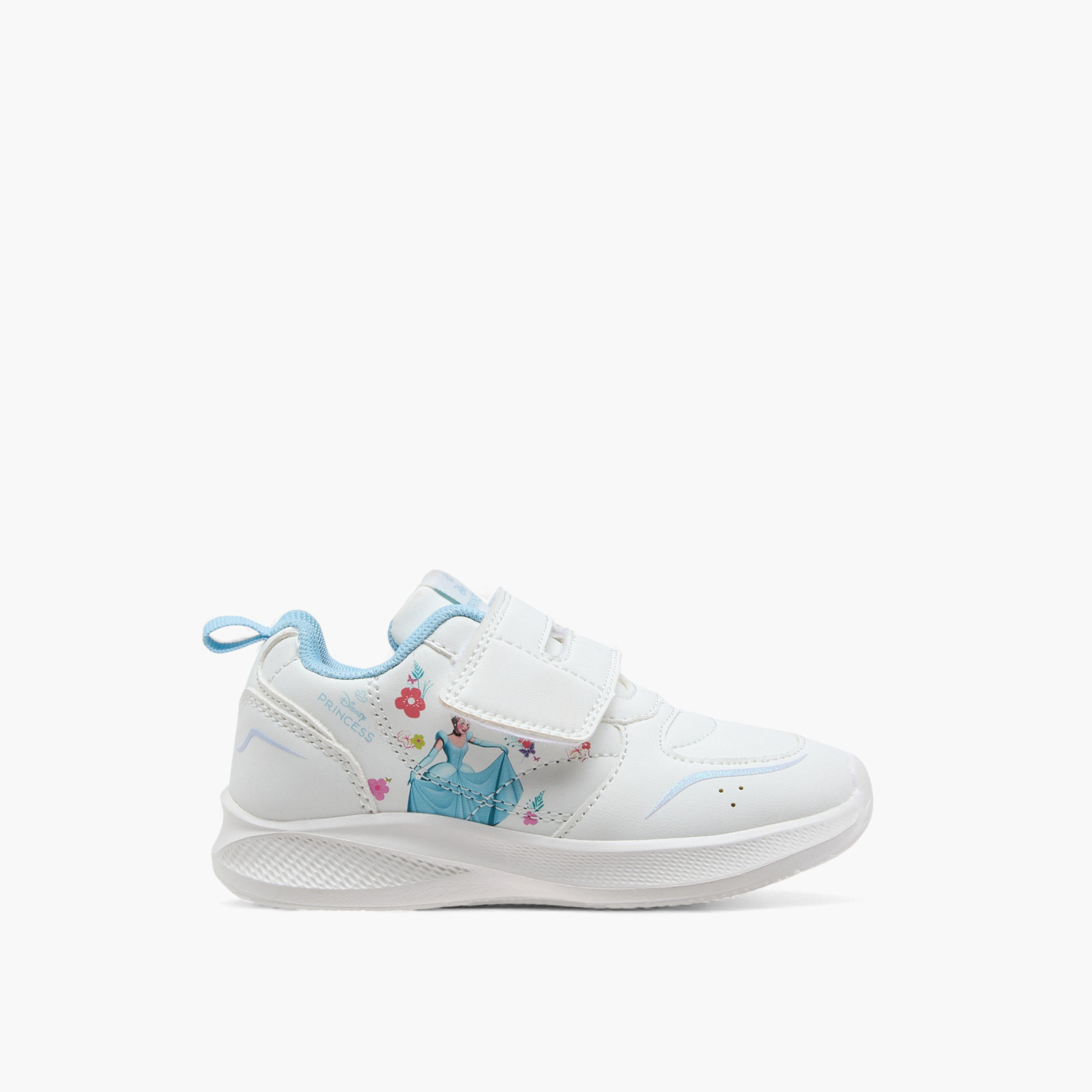 Disney Cinderella Print Sneakers with Hook and Loop Closure-girls-shoes-sneakers-image-4