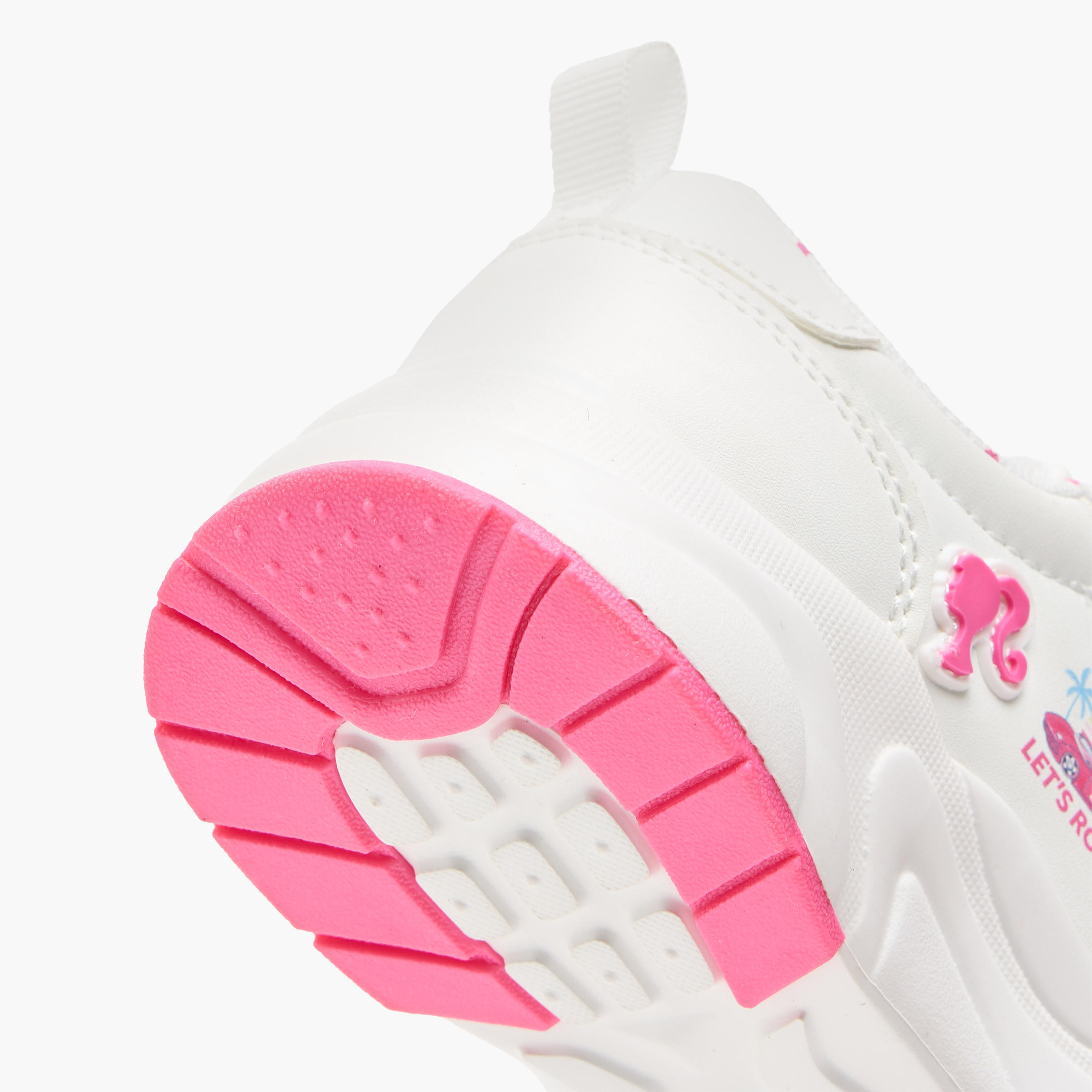 Barbie Applique Detail Sneakers with Hook and Loop Closure-girls-shoes-sneakers-image-5