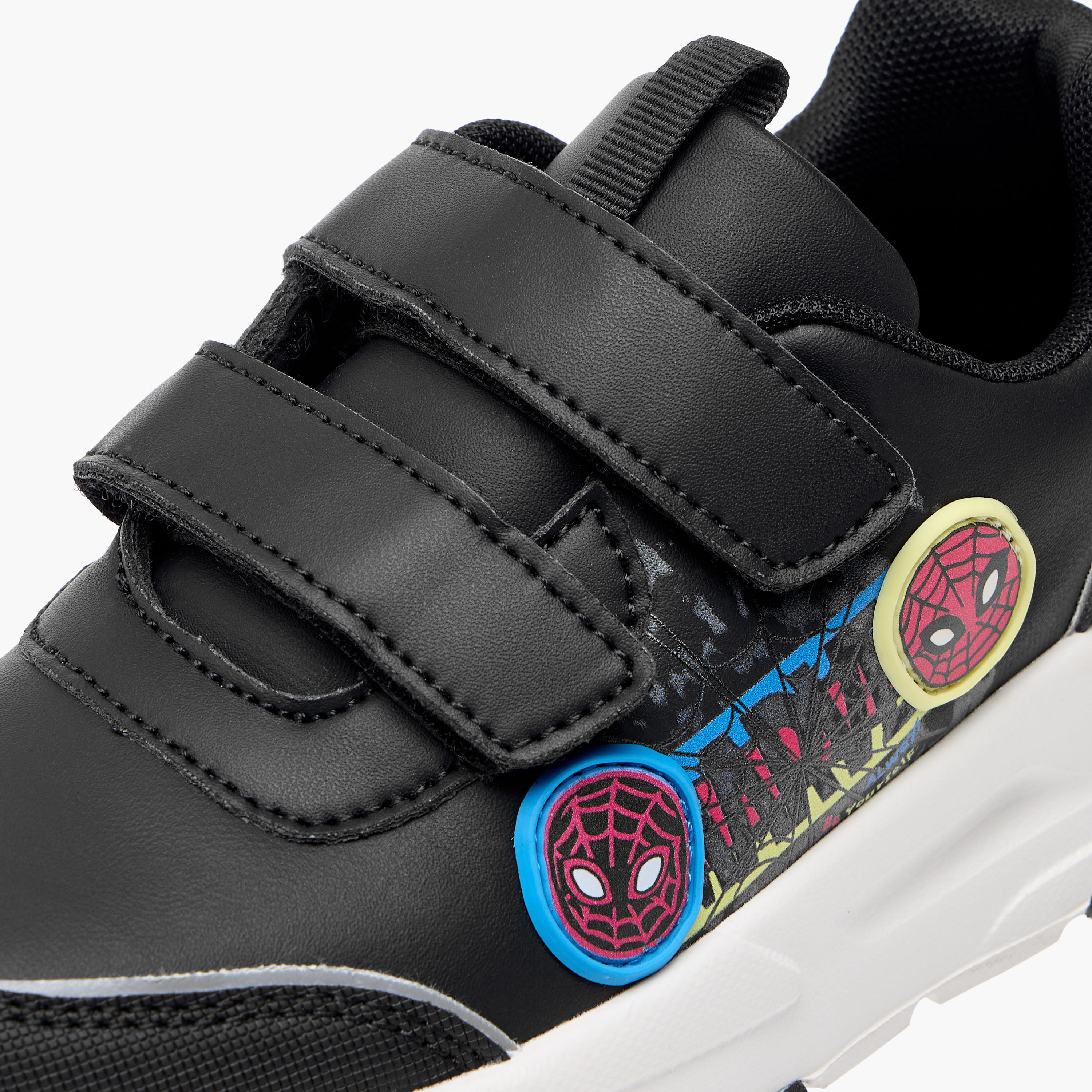 Spider-Man Embossed Sneakers with Hook and Loop Closure-boys-shoes-sneakers-image-4