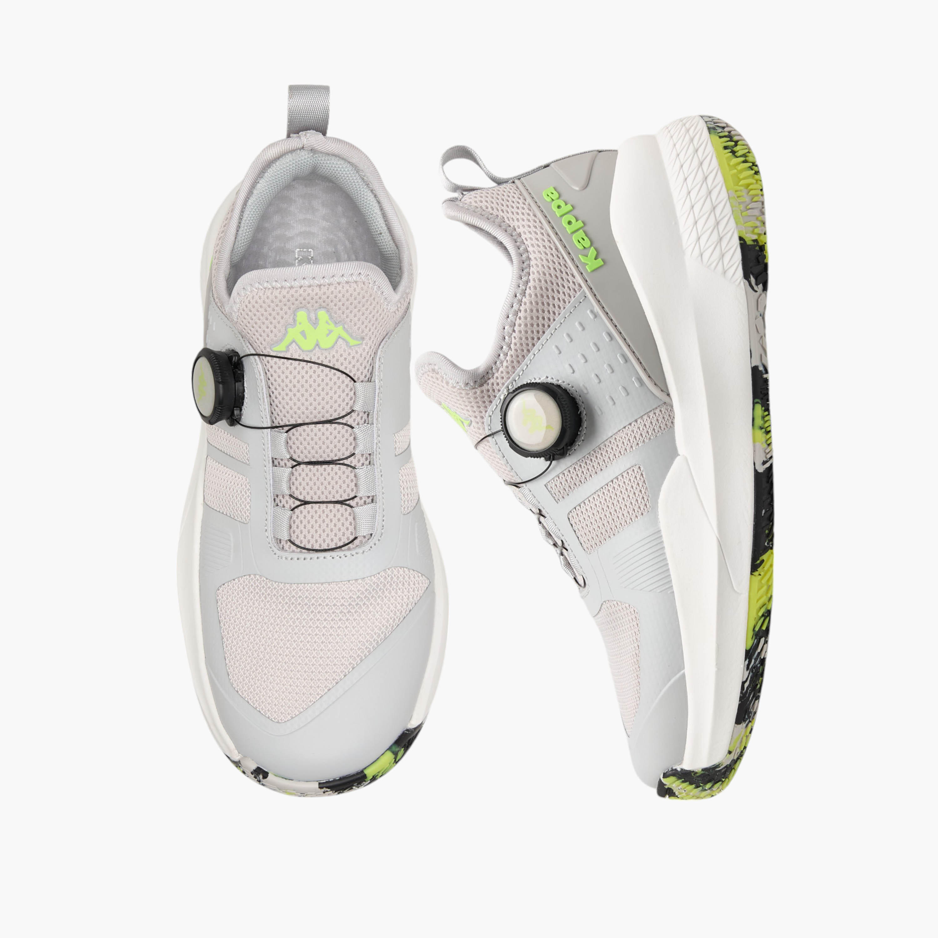 Kappa Kids' Colourblock Sports Shoes with Rotating Buckle-boys-shoes-sneakers-image-1