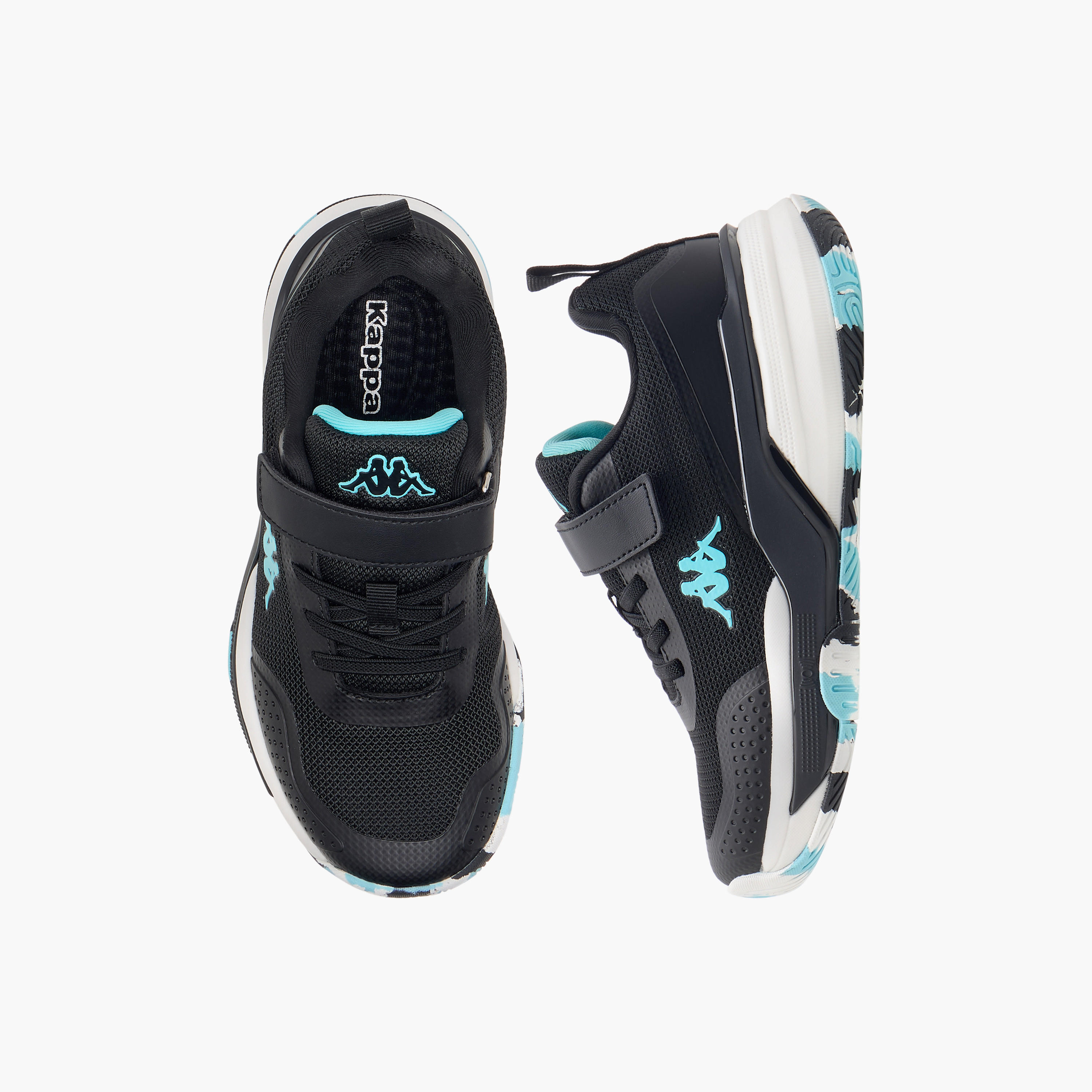 Kappa Girls Logo Print Hook & Loop Padel Shoes-girls-shoes-sports-image-1