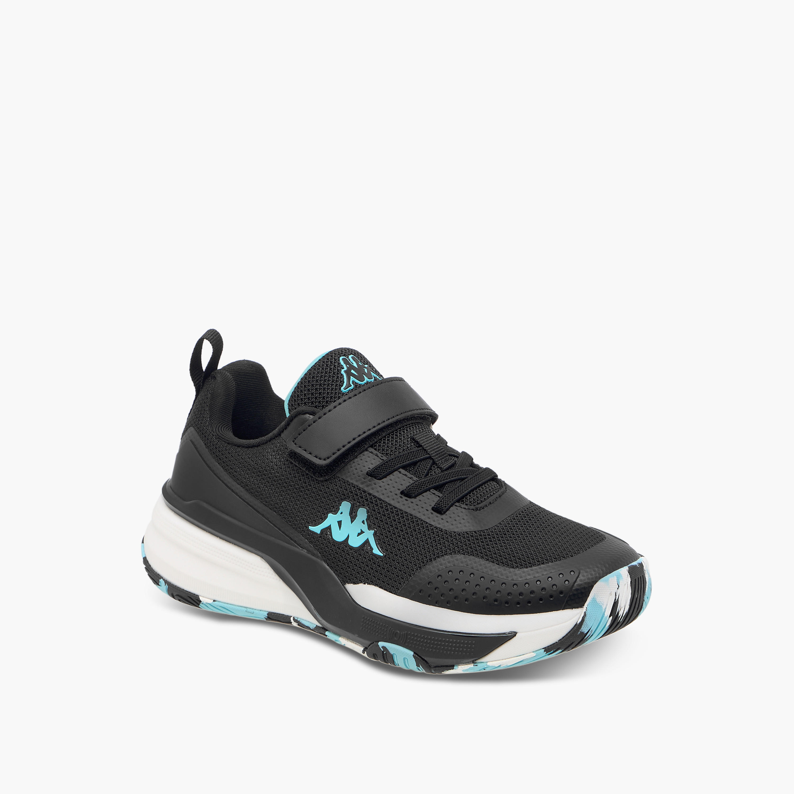 Kappa Girls Logo Print Hook & Loop Padel Shoes-girls-shoes-sports-image-2