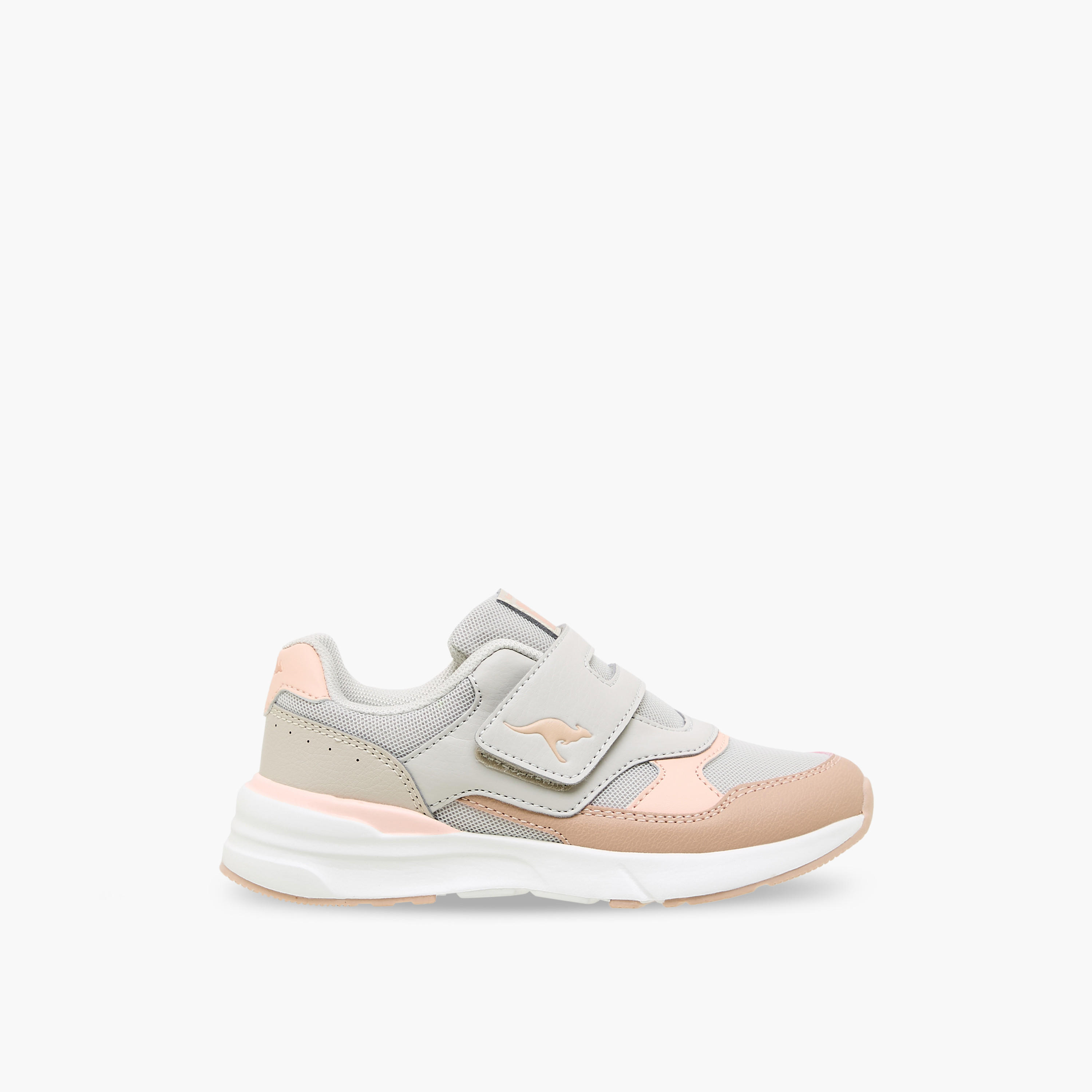 KangaROOS Kids' Panelled School Shoes with Hook and Loop Closure-girls-shoes-sports-image-3