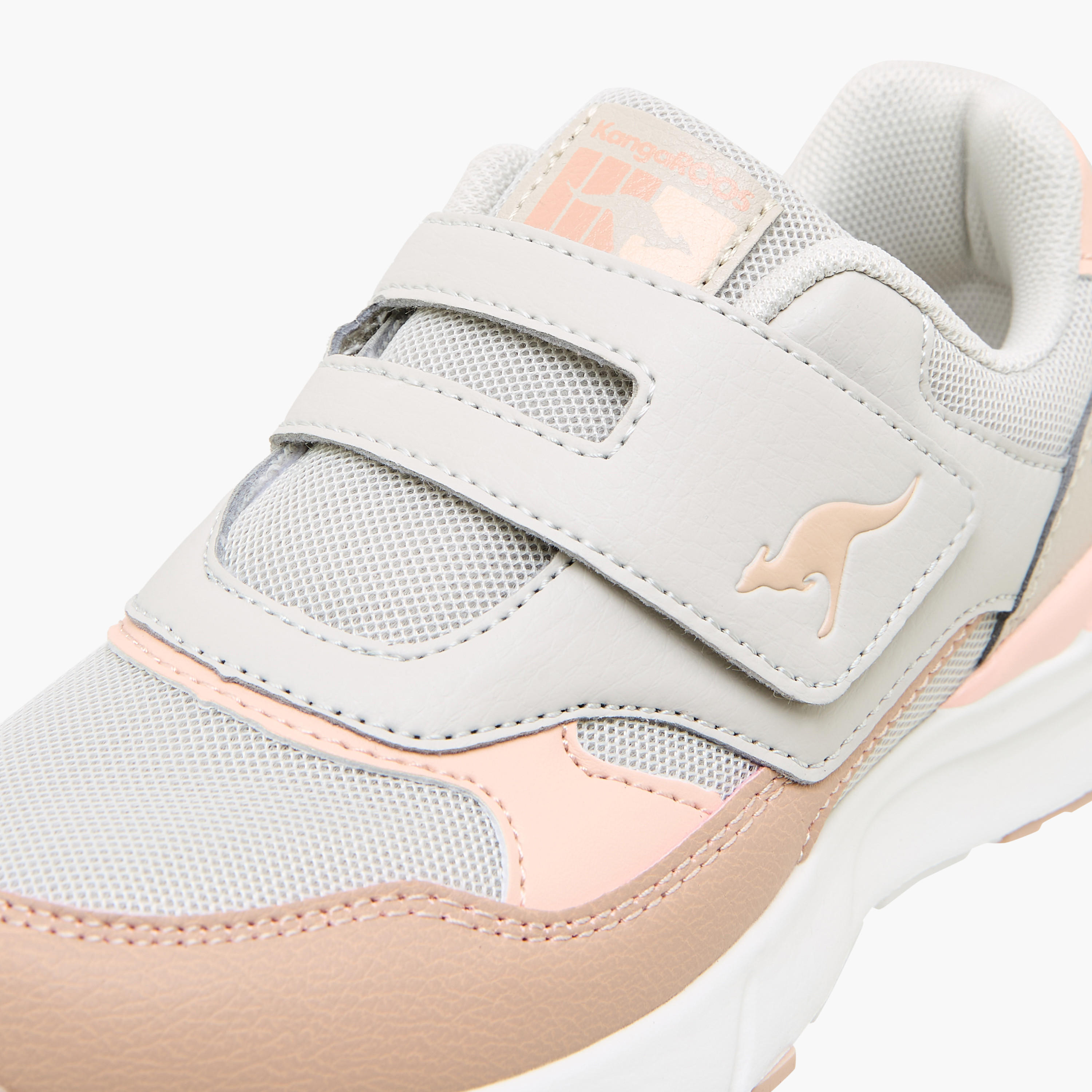 KangaROOS Kids' Panelled School Shoes with Hook and Loop Closure-girls-shoes-sports-image-4