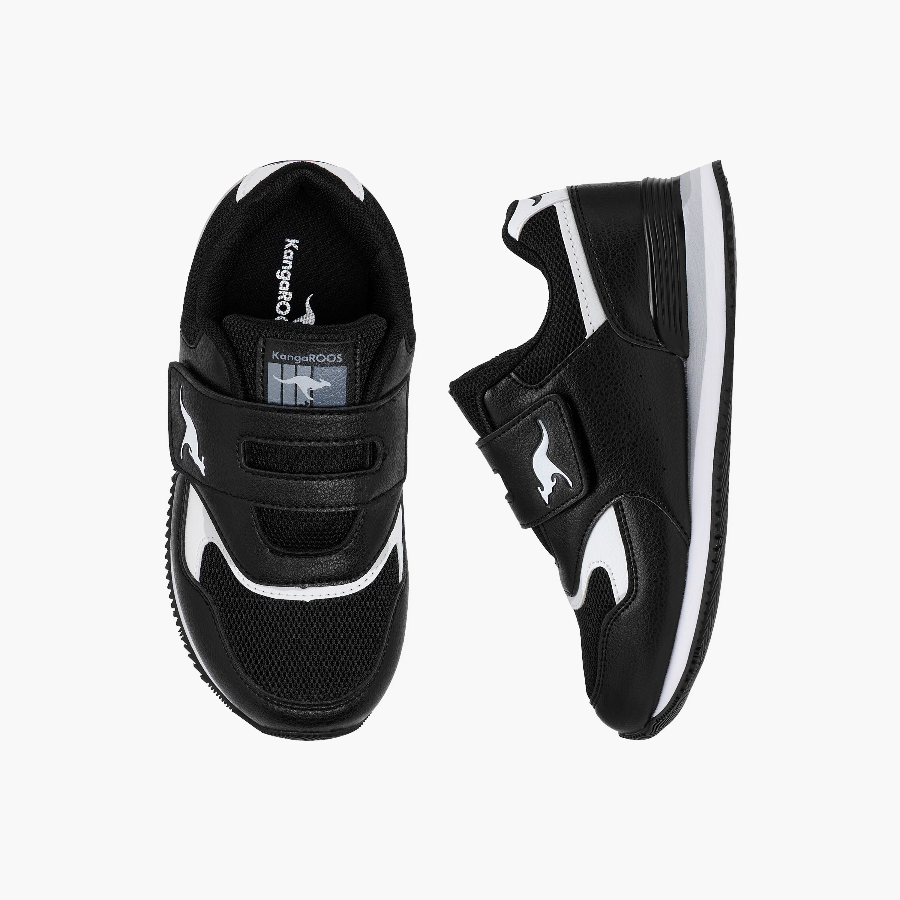 KangaROOS Girls' Panelled Sports Shoes with Hook and Loop Closure-girls-shoes-sports-image-1