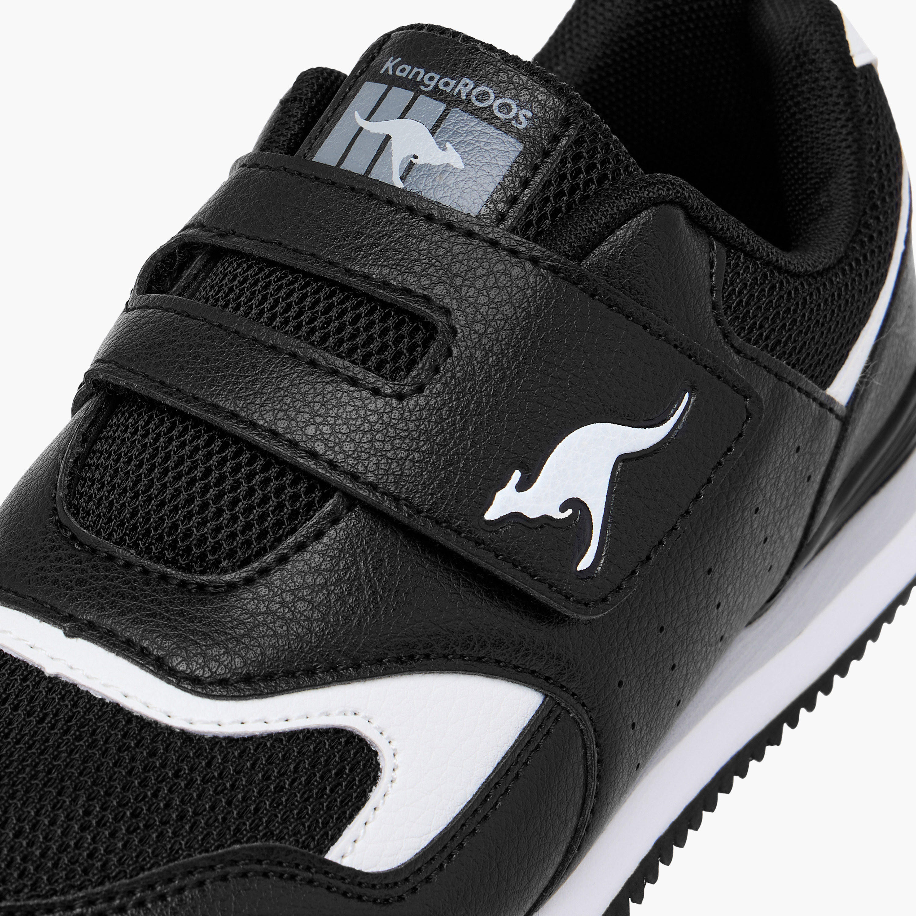 KangaROOS Girls' Panelled Sports Shoes with Hook and Loop Closure-girls-shoes-sports-image-4