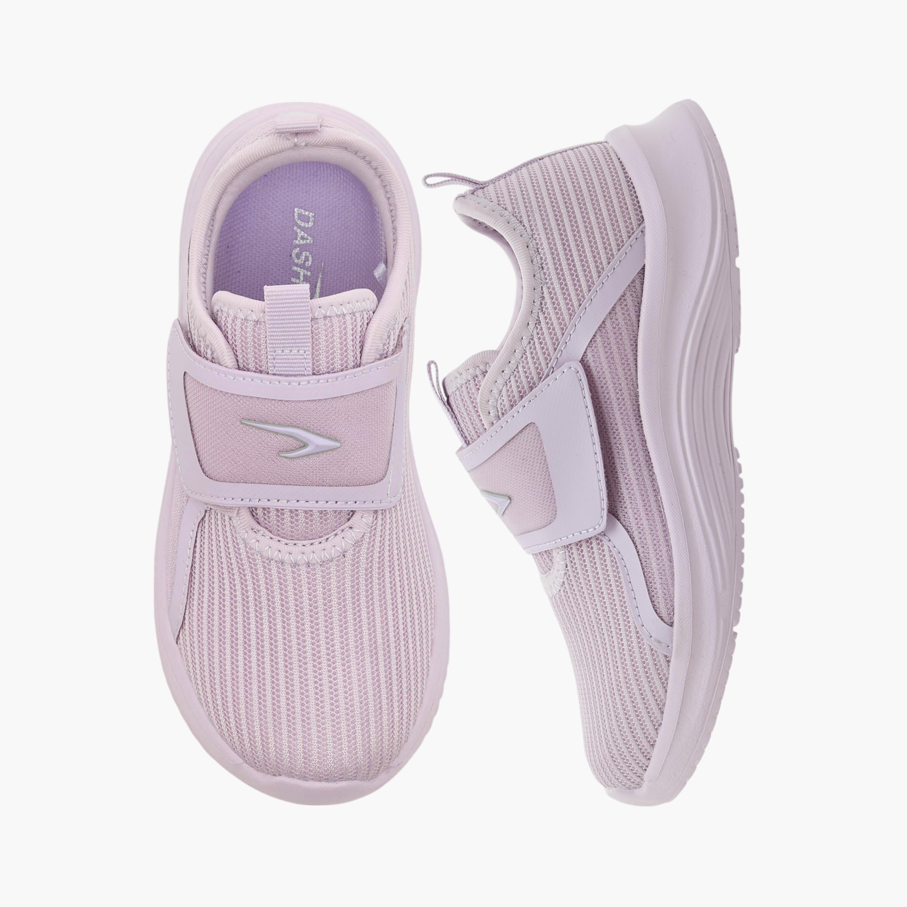 Dash Girls Logo Detail Hook & Loop Walking Shoes-girls-shoes-sports-image-1