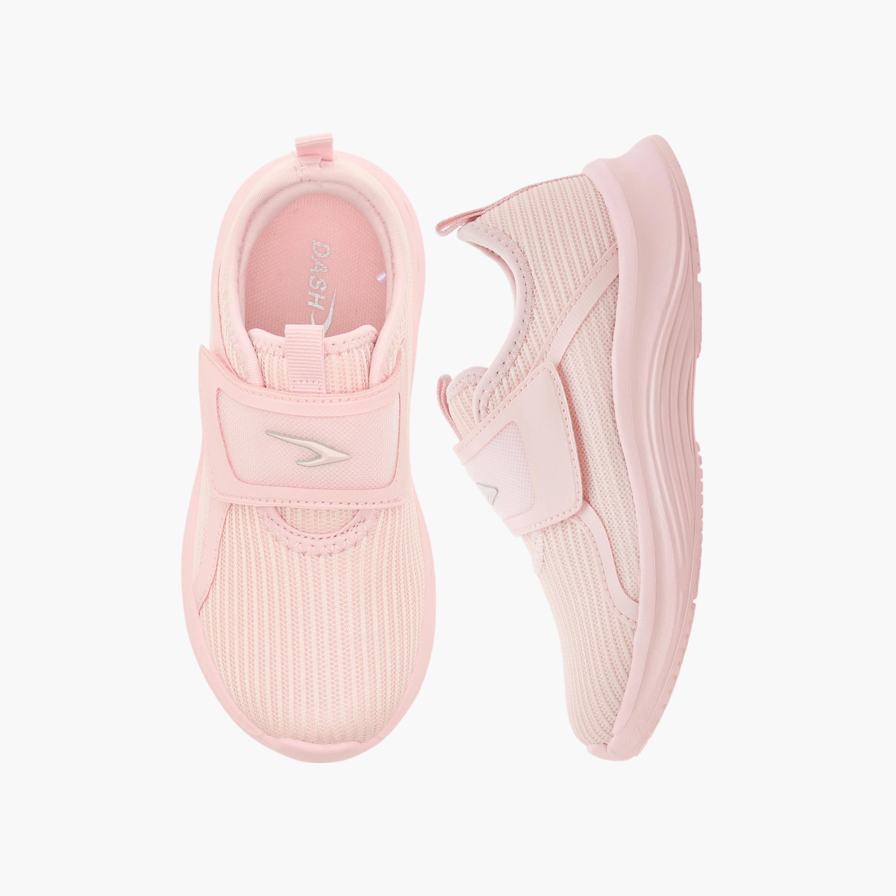 Dash Girls Logo Detail Hook & Loop Walking Shoes-girls-shoes-sports-image-1