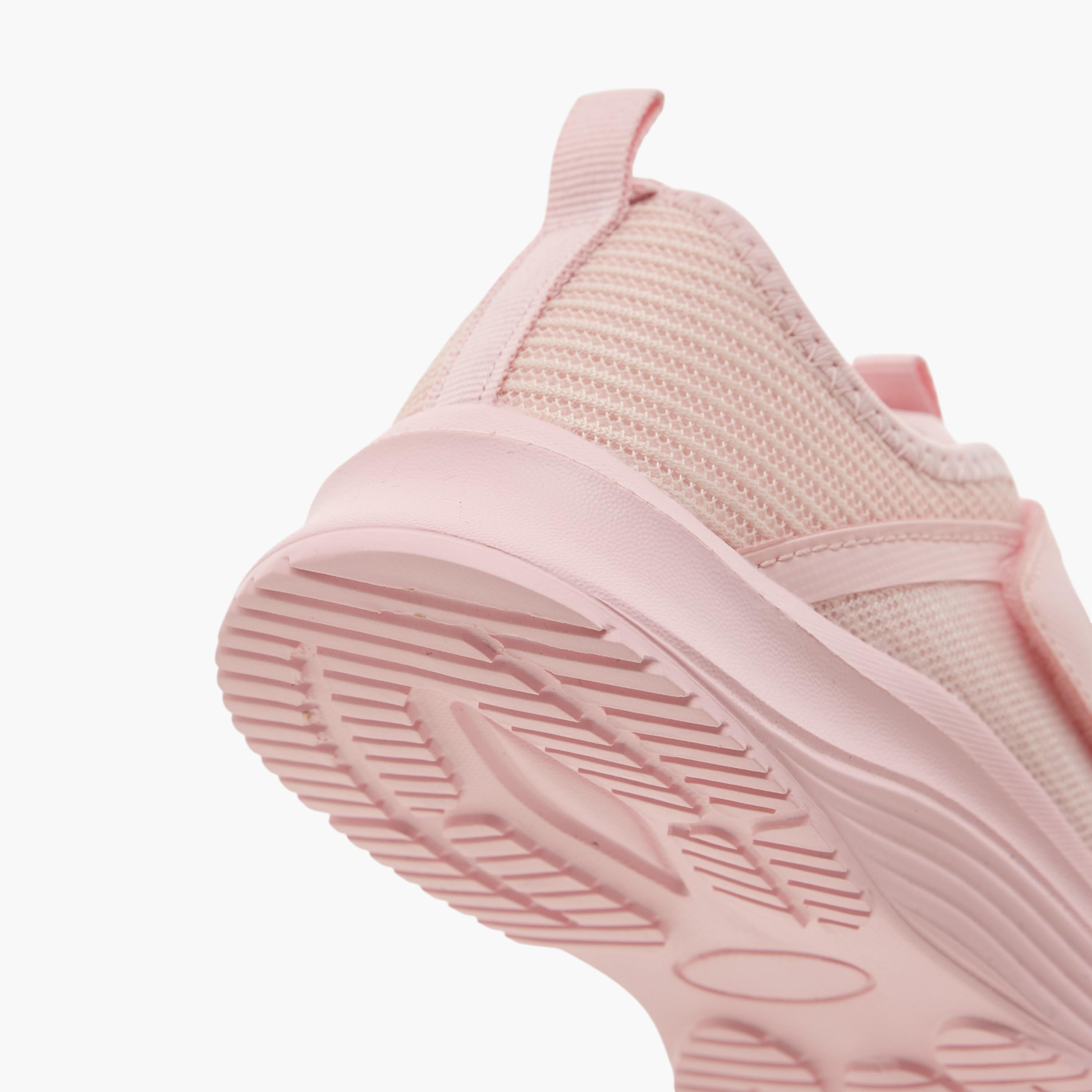 Dash Girls Logo Detail Hook & Loop Walking Shoes-girls-shoes-sports-image-5