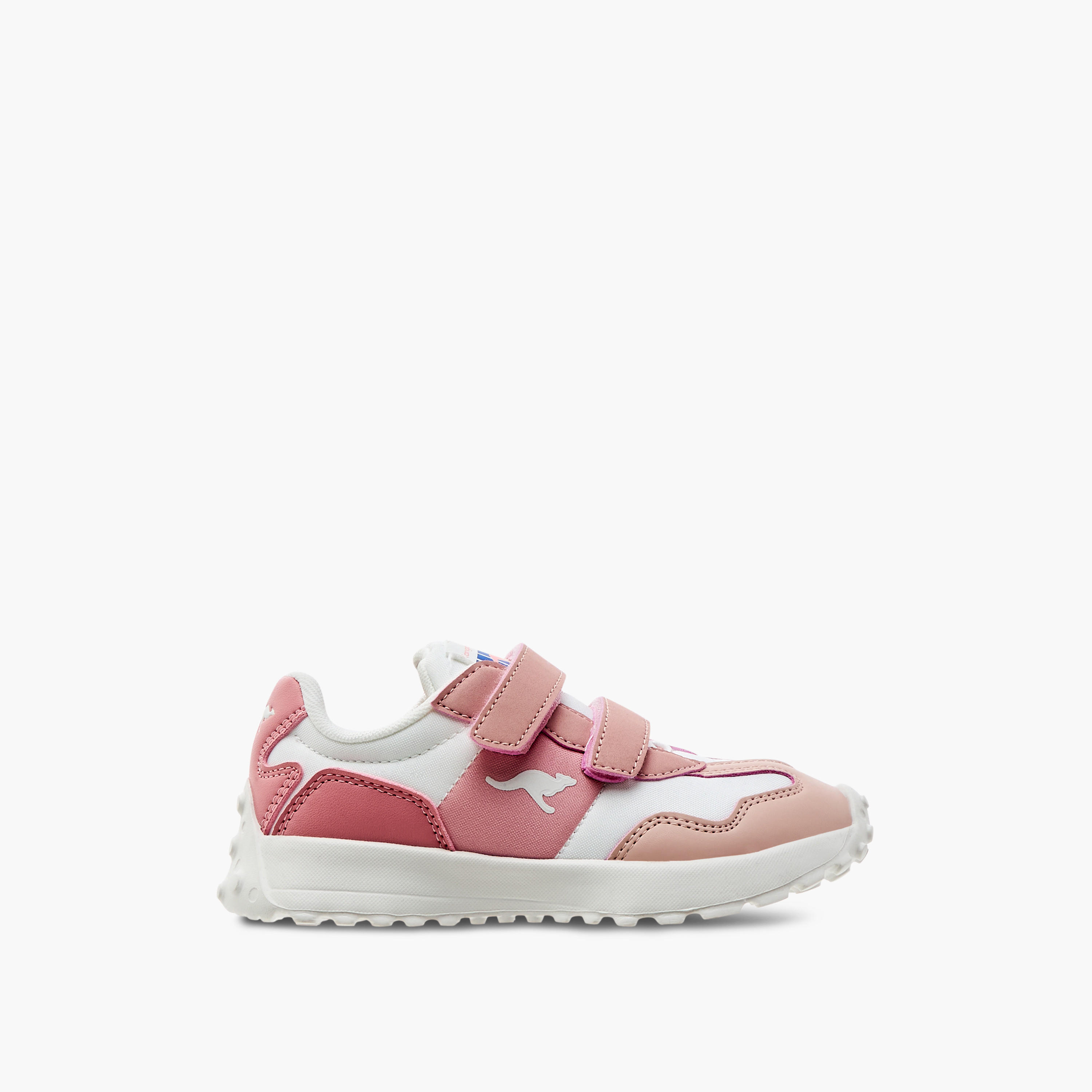 KangaROOS Girl's Colourblock Sneakers with Hook and Loop Closure-girls-shoes-sneakers-image-3