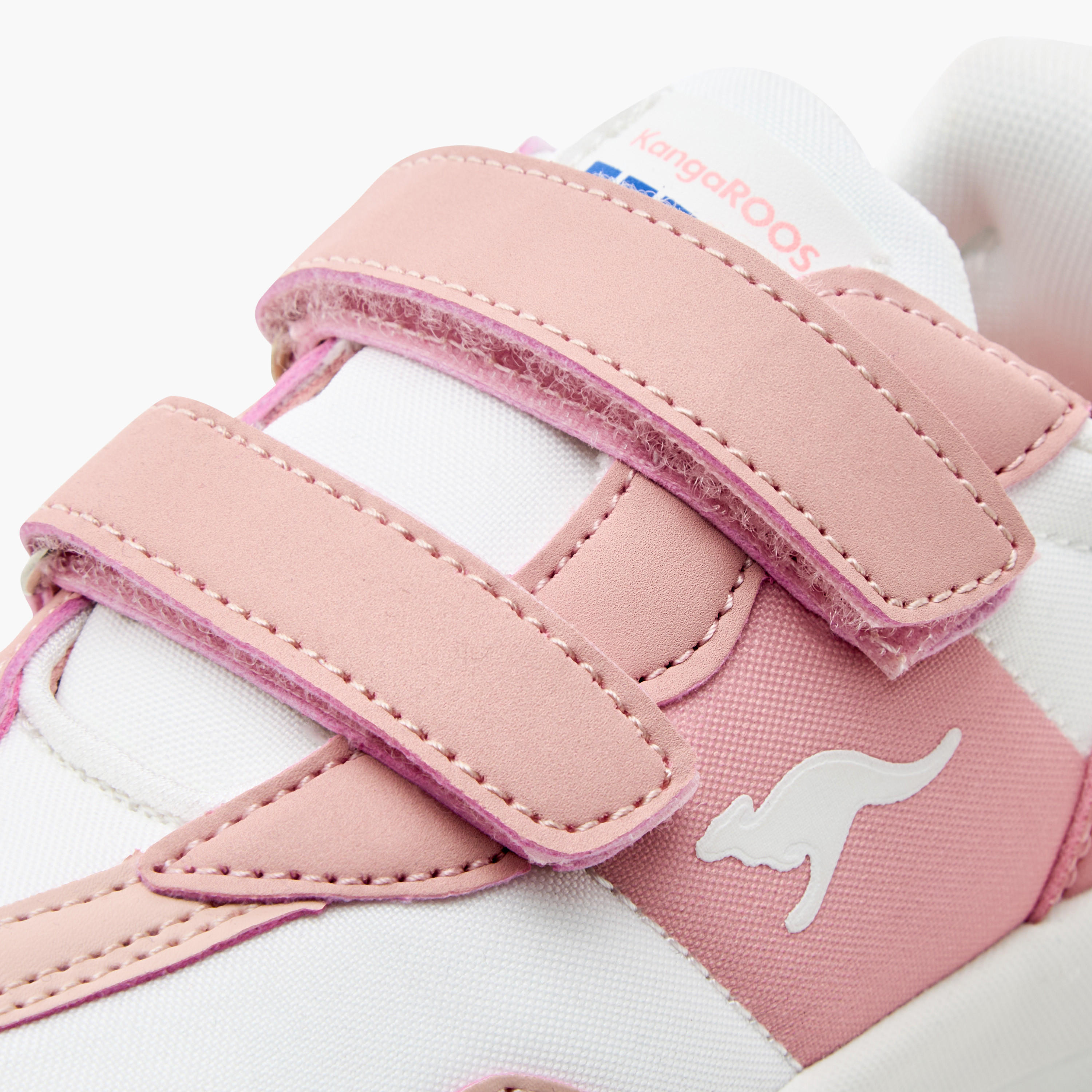 KangaROOS Girl's Colourblock Sneakers with Hook and Loop Closure-girls-shoes-sneakers-image-4