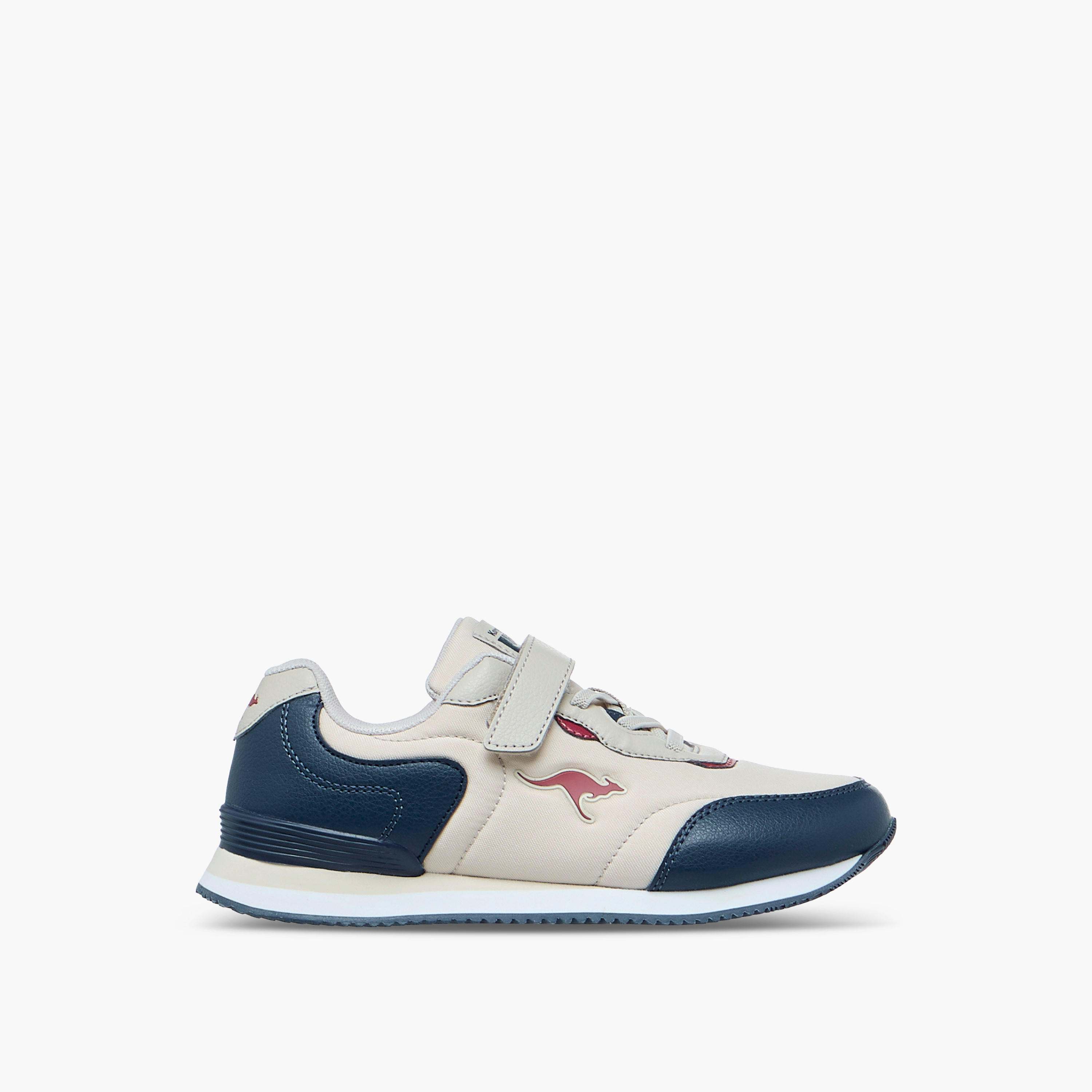 حذاء رياضي بتصميم قوالب ملونة وشريط إغلاق لاصق للأولاد من كانغاروز-boys-shoes-sneakers-image-3