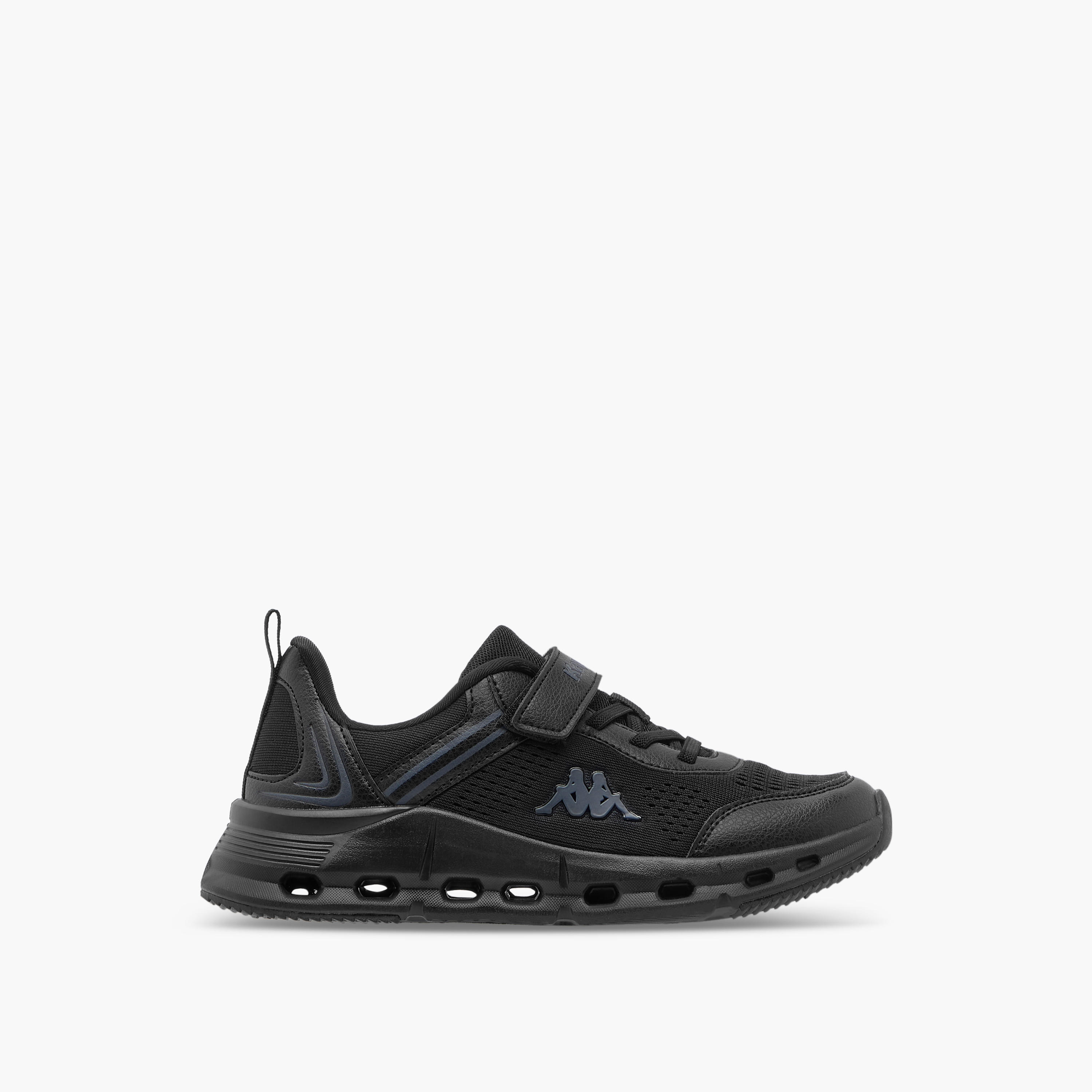 Kappa Kids' Logo Detail Sports Shoes with Hook and Loop Closure-girls-shoes-schoolshoes-image-3
