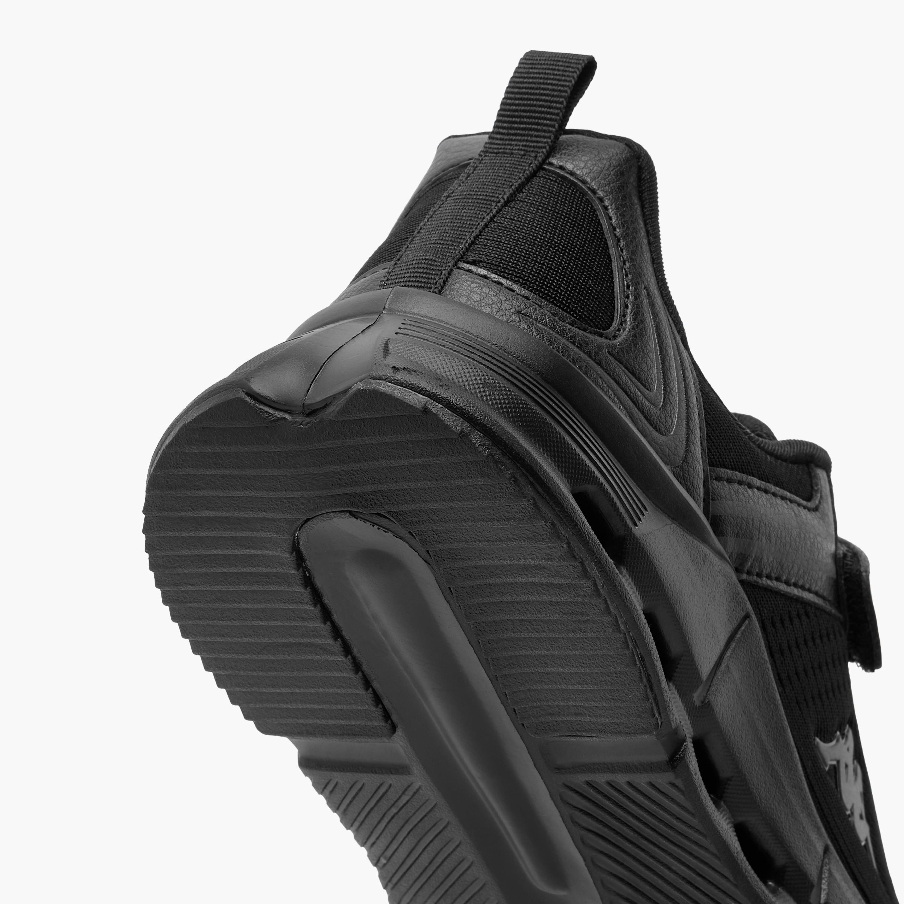 Kappa Kids' Logo Detail Sports Shoes with Hook and Loop Closure-girls-shoes-schoolshoes-image-5