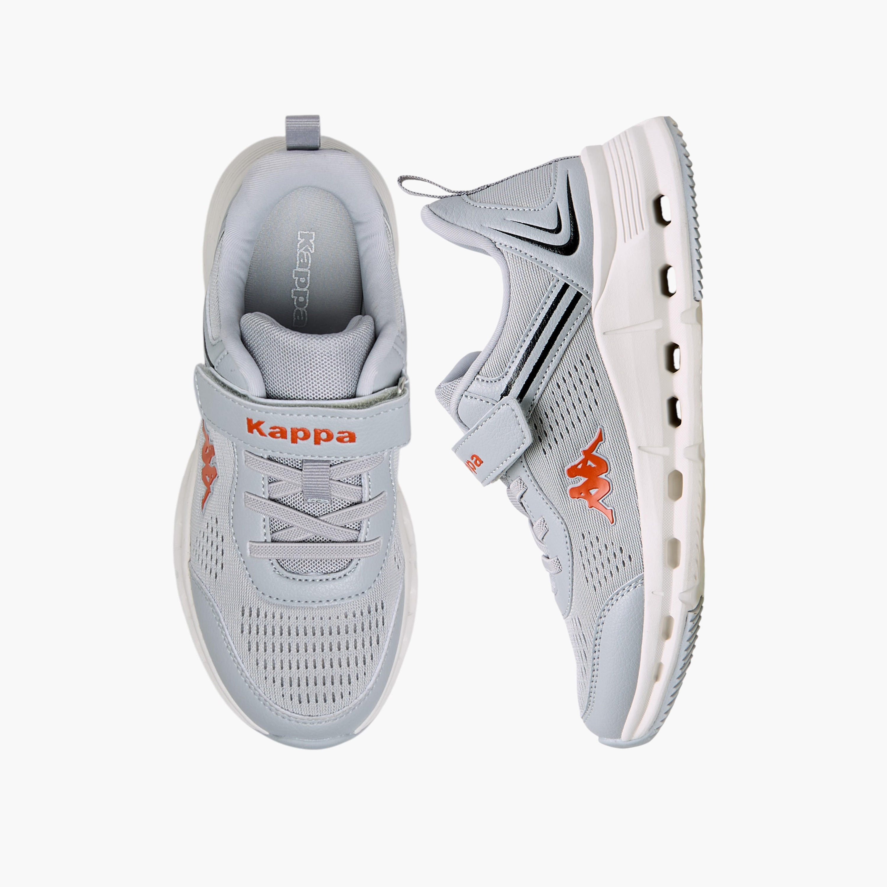 Kappa Kids' Logo Detail Sports Shoes with Hook and Loop Closure-girls-shoes-schoolshoes-image-1