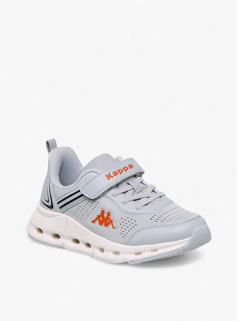 Kappa Kids' Logo Detail Sports Shoes with Hook and Loop Closure-girls-shoes-schoolshoes-image-2