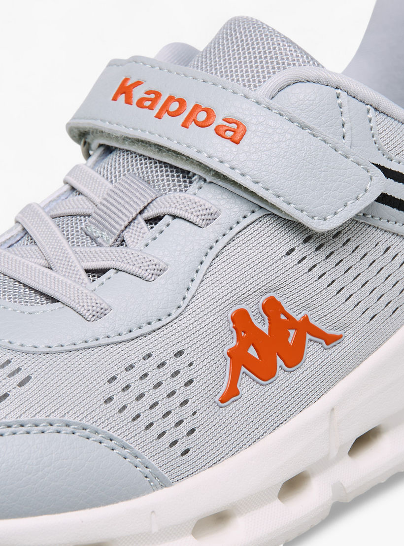 Kappa Kids' Logo Detail Sports Shoes with Hook and Loop Closure-girls-shoes-schoolshoes-image-4