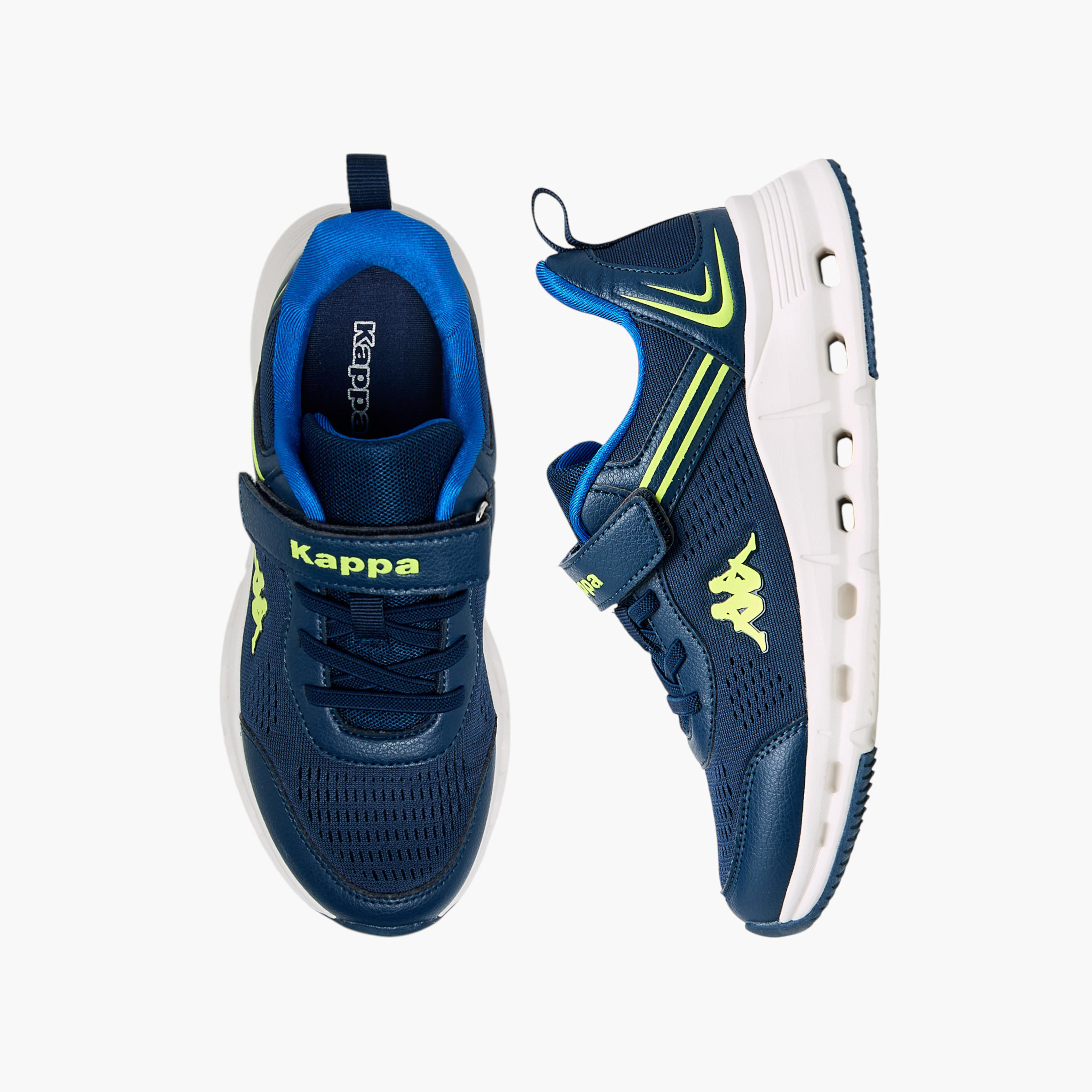 Kappa Kids' Logo Detail Sports Shoes with Hook and Loop Closure-girls-shoes-schoolshoes-image-1
