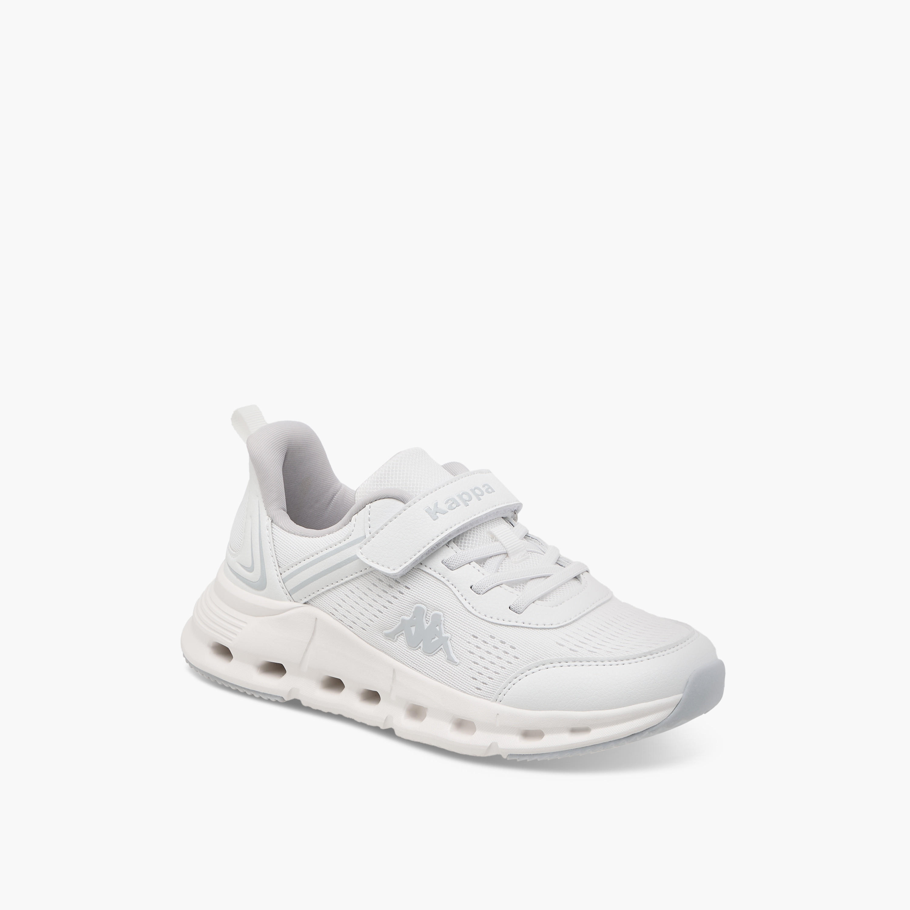 Kappa Kids' Logo Detail Sports Shoes with Hook and Loop Closure-girls-shoes-schoolshoes-image-2