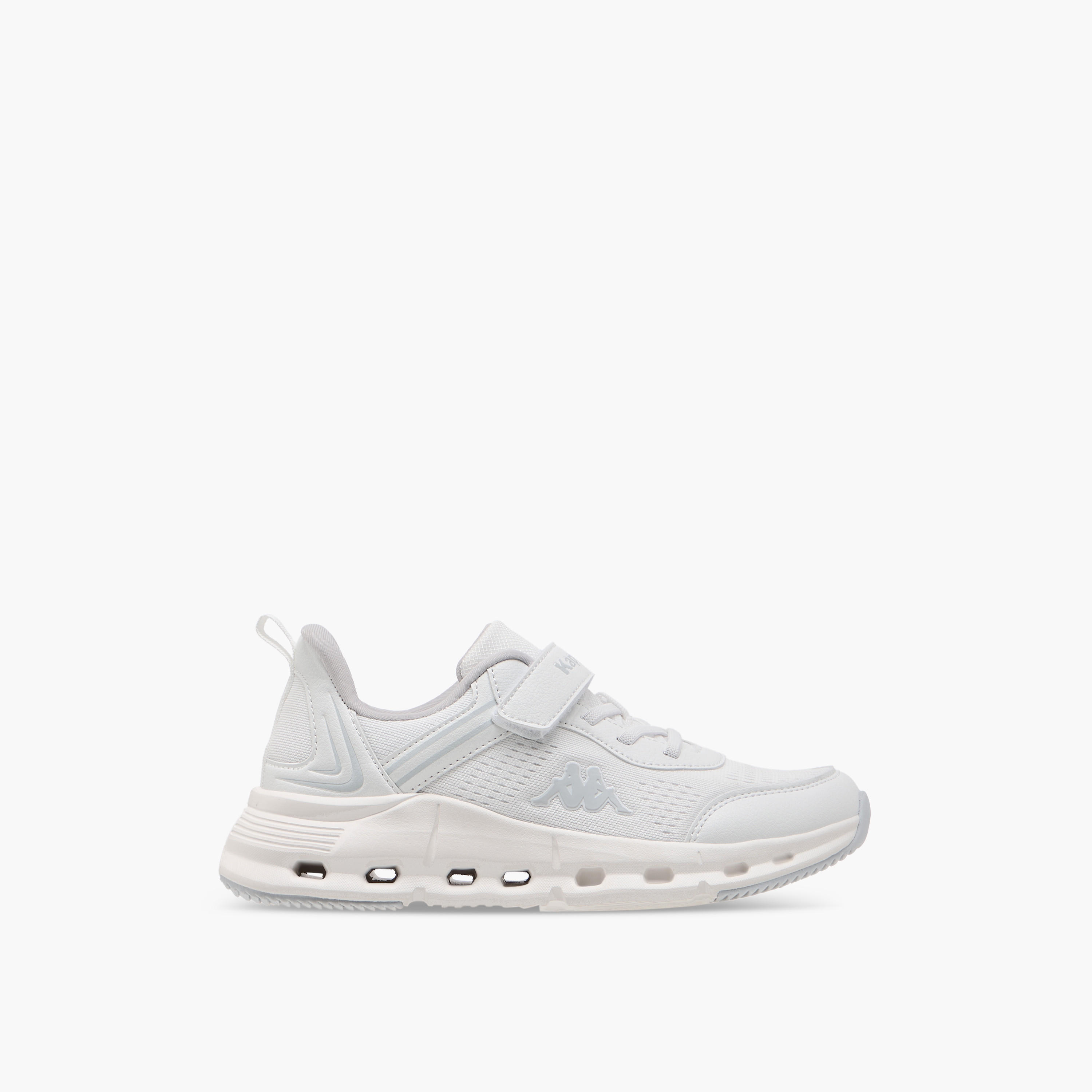 Kappa Kids' Logo Detail Sports Shoes with Hook and Loop Closure-girls-shoes-schoolshoes-image-3