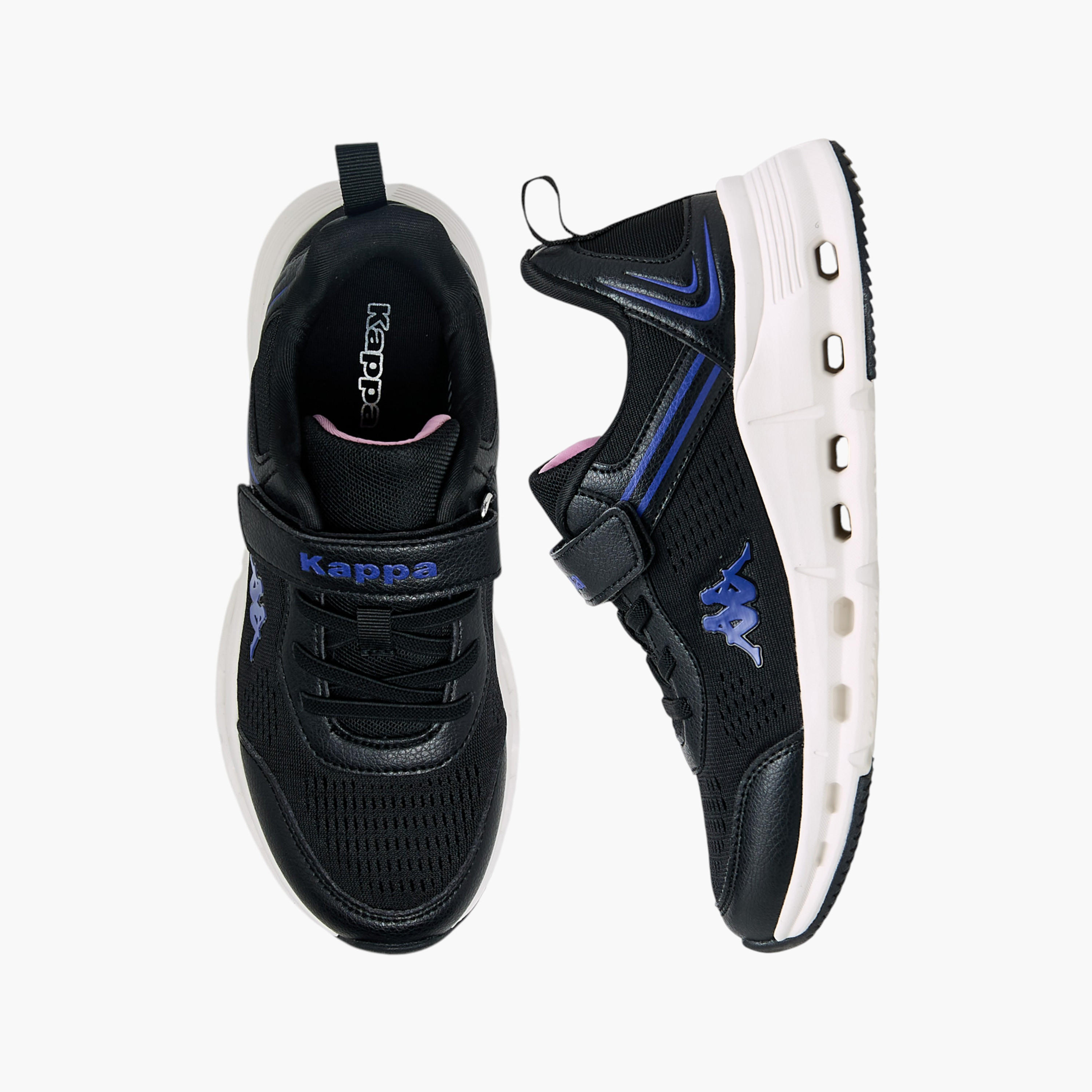 Kappa Girls' Hook and Loop Panelled Sports Shoes-girls-shoes-sports-image-1