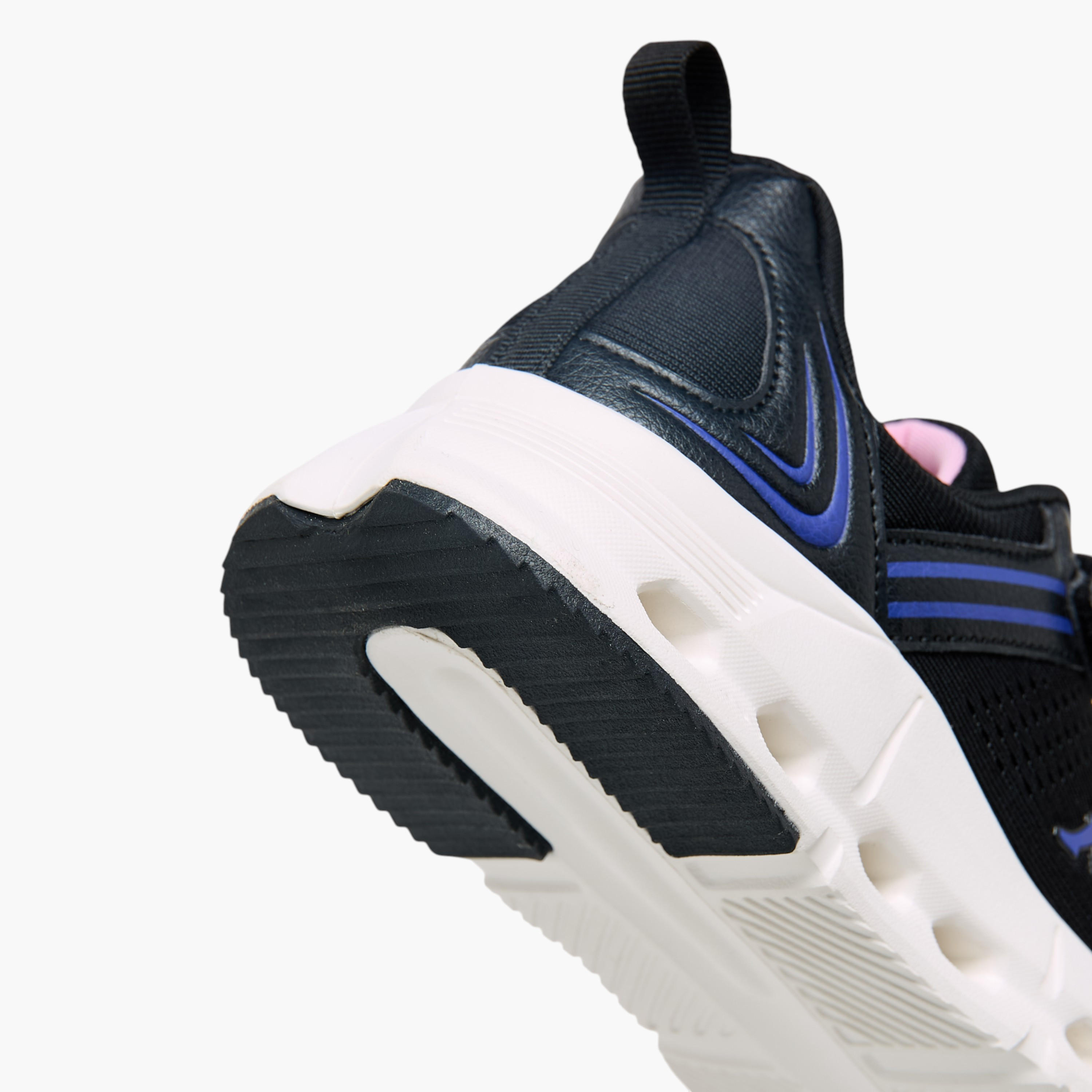 Kappa Girls' Hook and Loop Panelled Sports Shoes-girls-shoes-sports-image-5